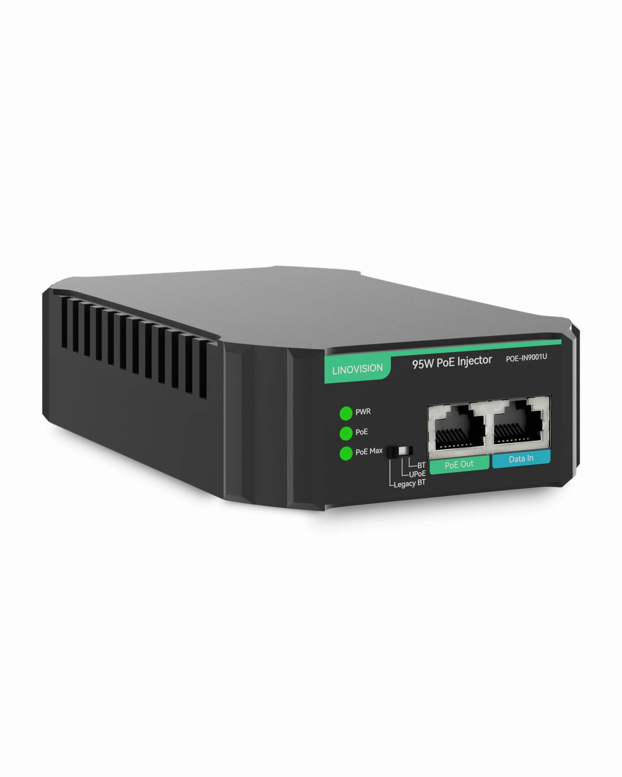 LINOVISION Injecteur PoE Gigabit 90W 802.3bt, compatible avec les appareils PD standard et non standard, Injecteur PoE++ pour caméra PTZ haute consommation d'énergie, téléphone VoIP