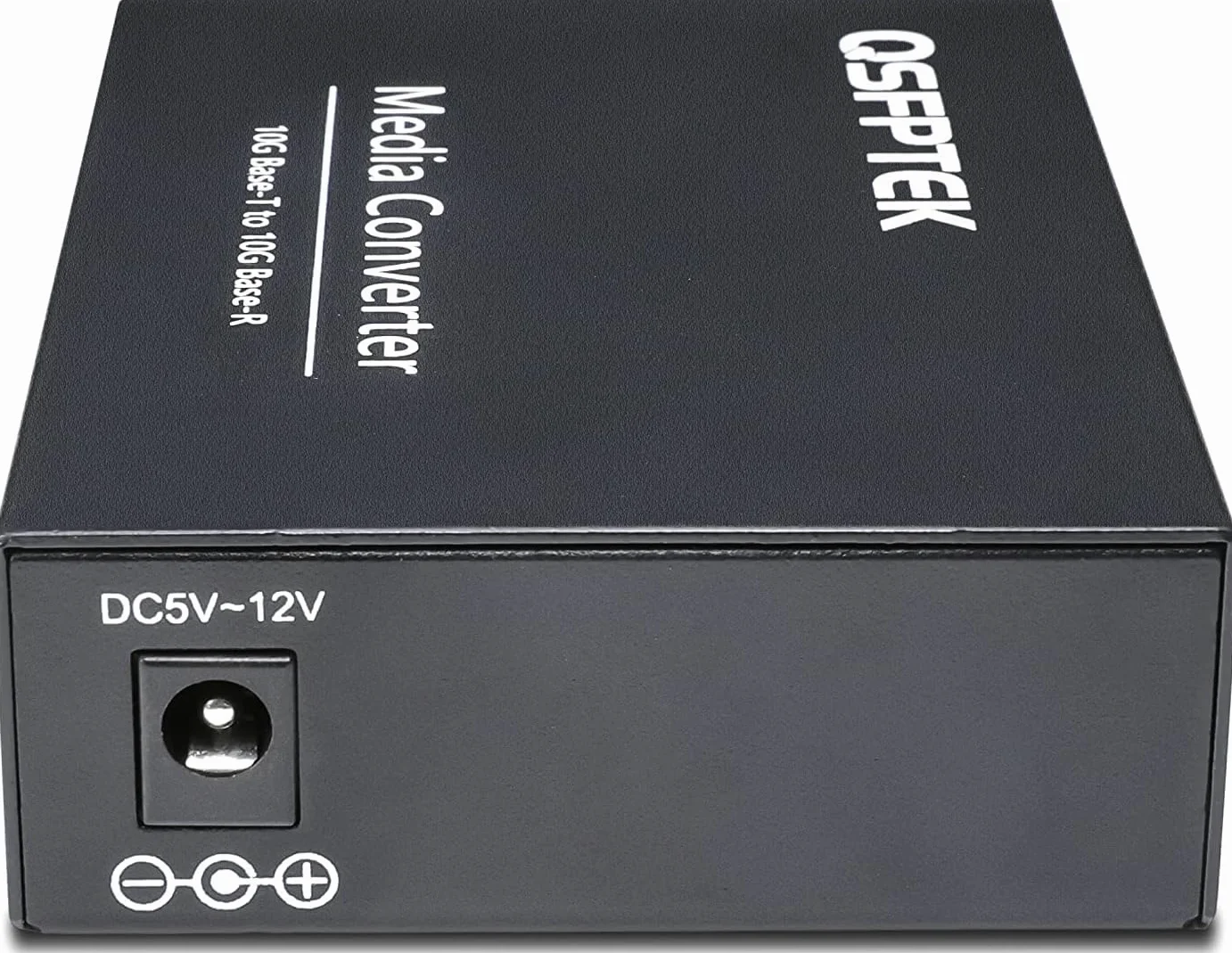 QSFPTEK Convertisseur de média 10 G, fibre 10 Gigabit vers cuivre UTP Ethernet 10 G, non géré 1 x 100 M/1 G/2,5 G/5 G/10 GBase-T RJ45 vers 1 emplacement SFP+ 10 GBase-X