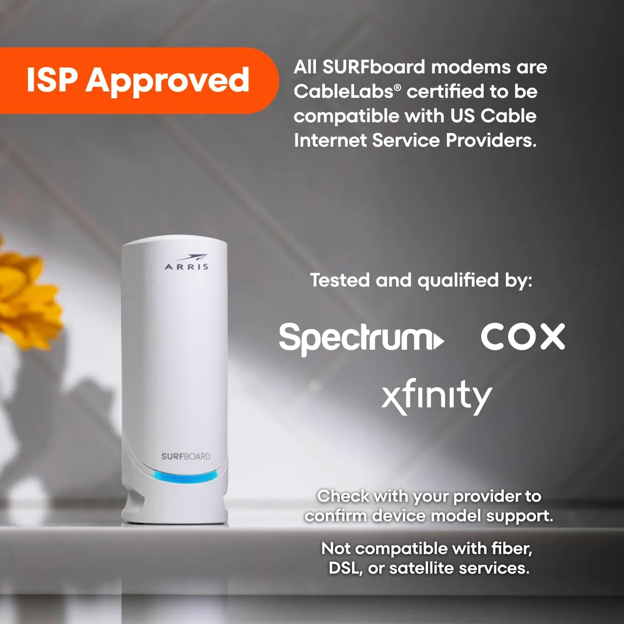 ARRIS Surfboard S34 DOCSIS 3.1 Multi-Gigabit Câble Modem | Approuvé pour Comcast Xfinity, Cox, Spectrum et Plus | Vitesse Internet maximale de 2,5 Gbps | Vitesse de Charge de Nouvelle génération