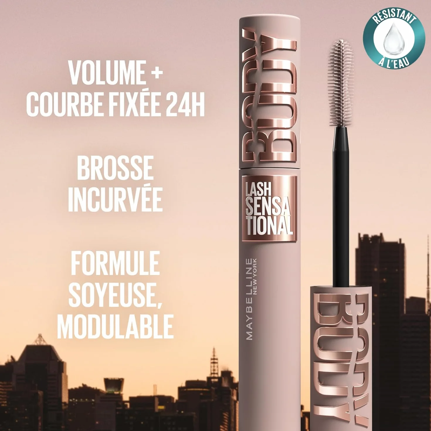 Maybelline New York Mascara Waterproof Volume Sensationnel Very Black 9,75 ml