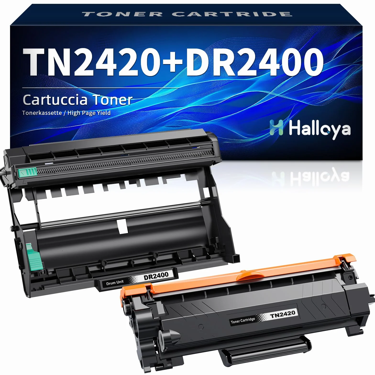 TN2420 Toner et DR2400 Tambour pour Brother HL-L2350DW HL-L2370DN HL-L2375DW MFC-L2710DW