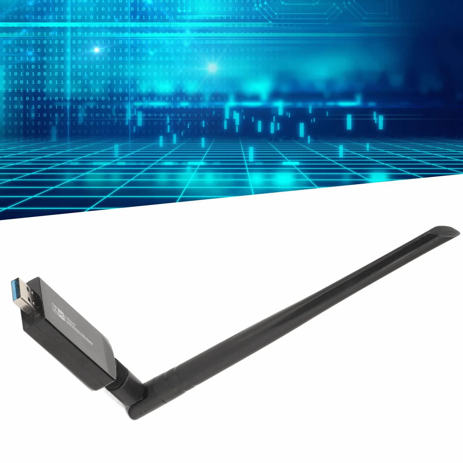 TOPINCN Adaptateur WiFi Double Bande RTL8812AU, Carte Réseau sans Fil USB 3.0 1200M pour Ordinateur de Bureau, Vitesse 11n 11AC, Matériau ABS