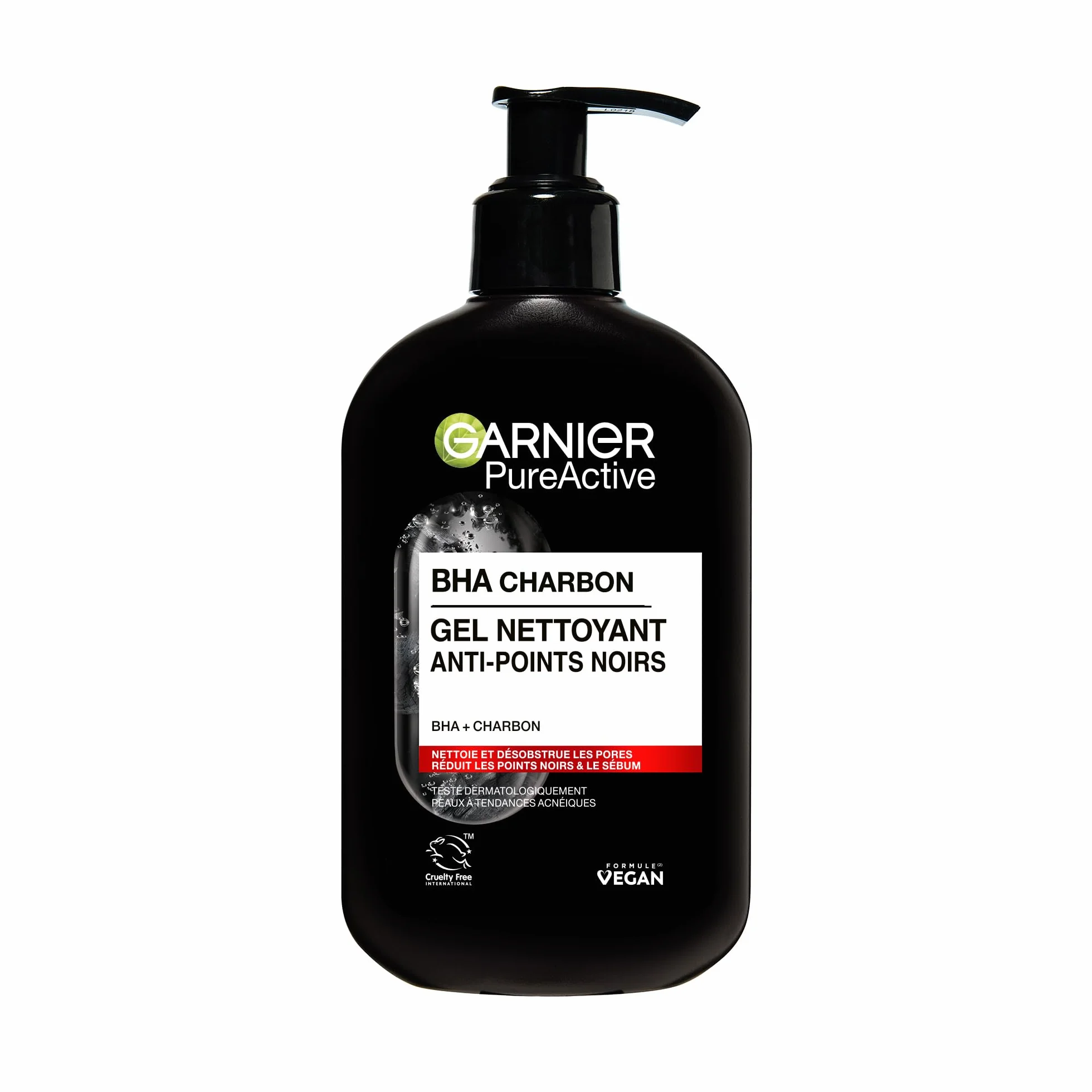 Garnier Pure Active Gel Nettoyant Charbon Anti-Points Noirs 250 ml