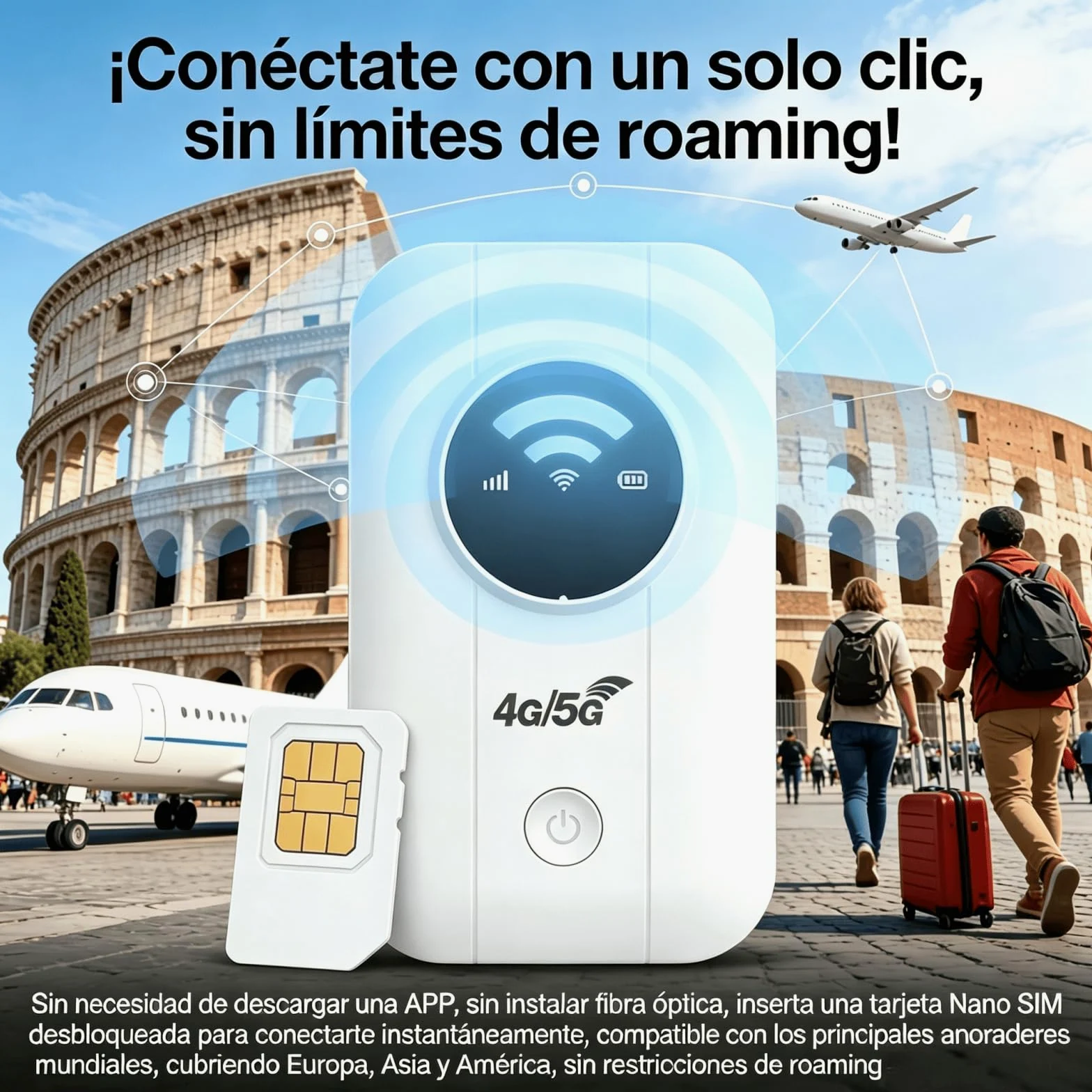 Routeur WiFi Mobile 5G Portable, Hotspot WiFi de Poche avec Écran LED et USB Type-C, Modem Haut Débit Compatible Carte SIM, Routeur Mobile Universel pour Voyage et Télétravail