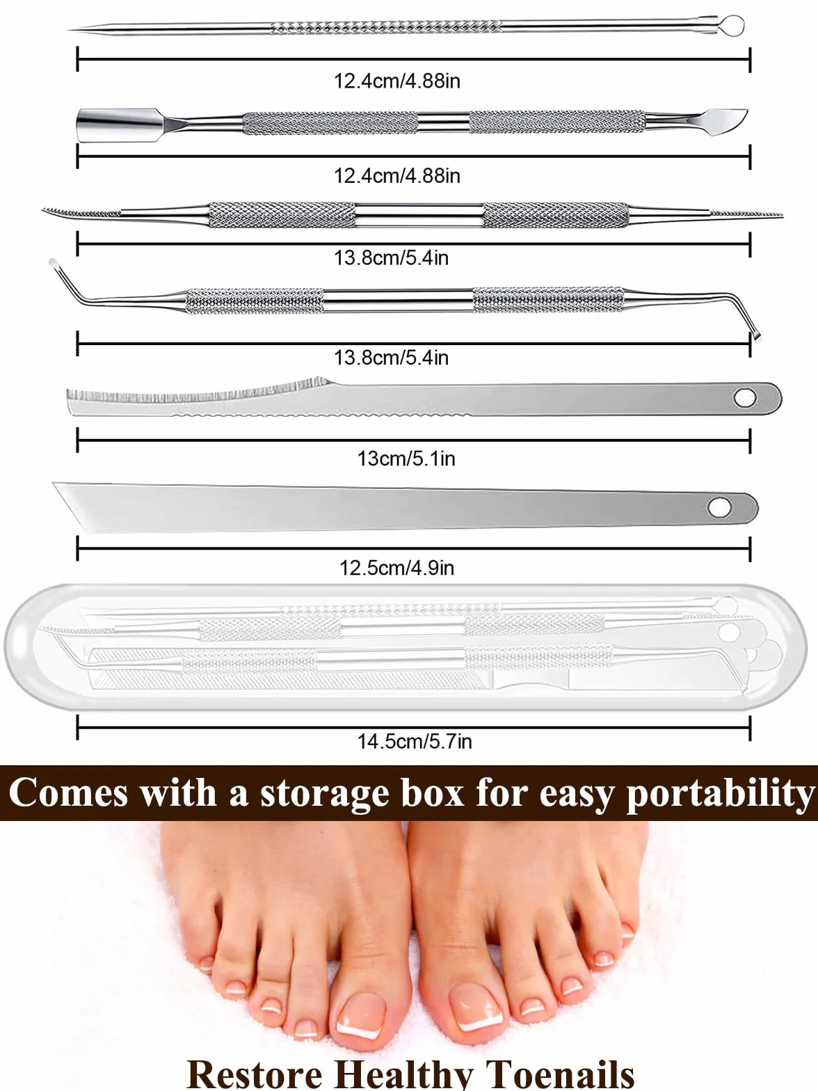 Kit Ongle Incarné Professionnel Acier Inoxydable Pedicure Correction