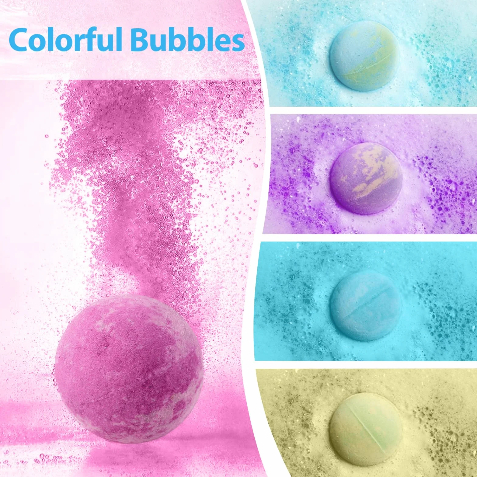 Bombes de Bain pour Enfants avec Jouets Surprises Boules Pétillantes Faites à la Main Cadeau d'Anniversaire