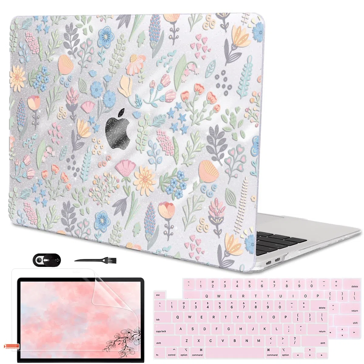 Coque rigide en plastique à motif brillant pour MacBook Pro 13" 2022, 2021, 2020-2016, puce M2 M1, A2338, A2251, A2289, A2159, A1989, A1706, motif brillant