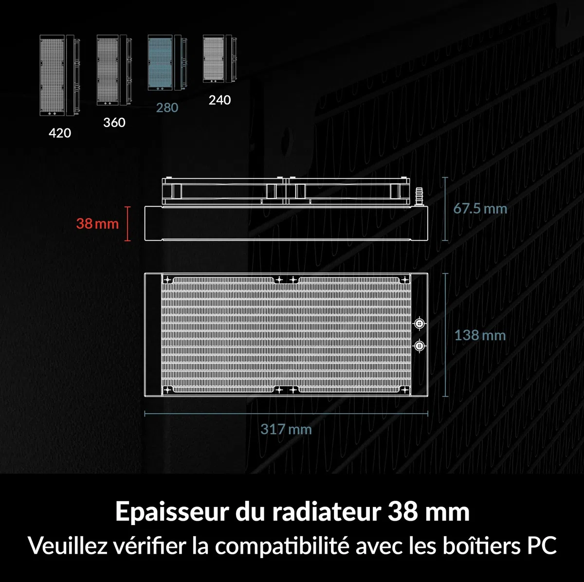 ARCTIC Liquid Freezer III 280 - PC à refroidissement par eau, AIO