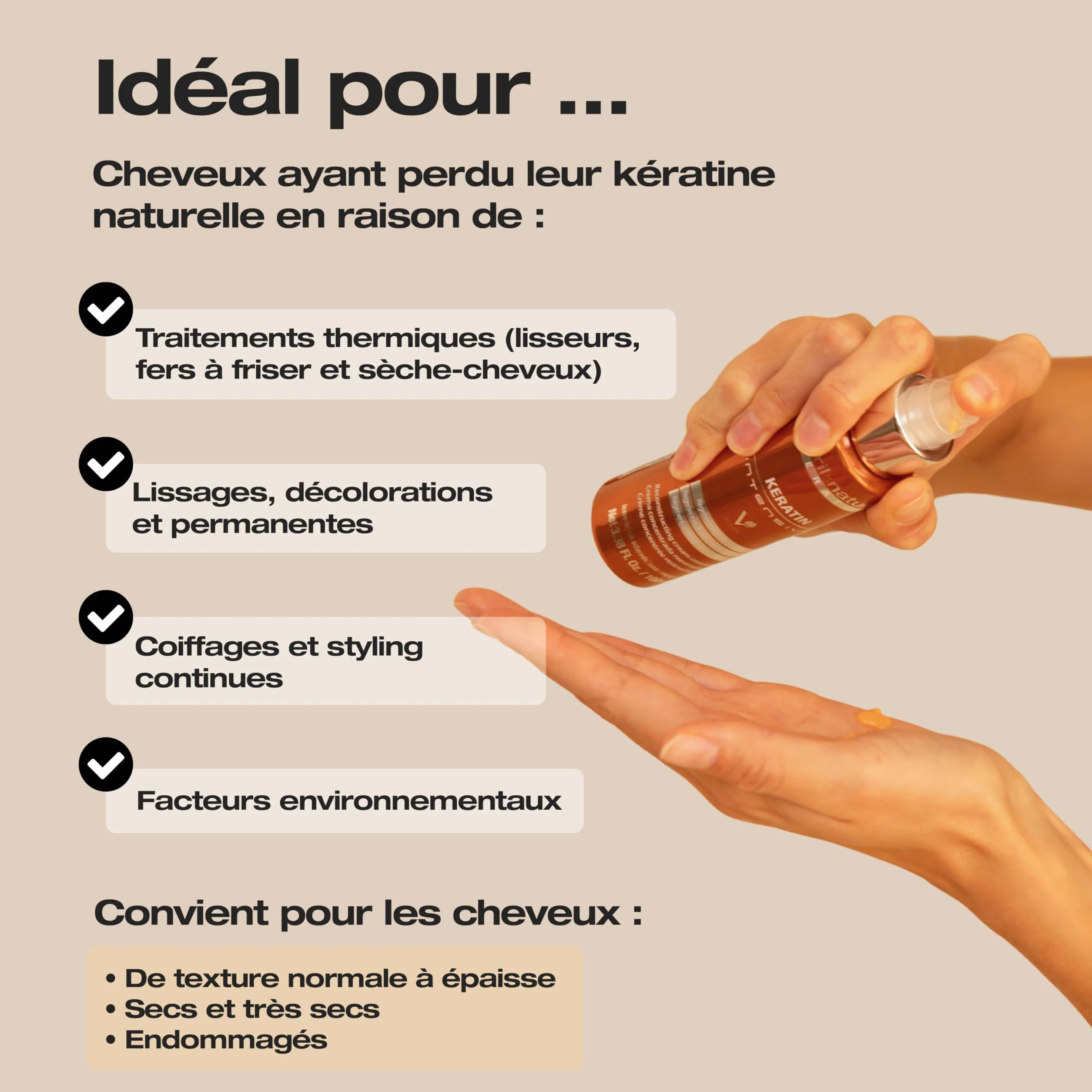 Set de Soins Capillaires Keratin Répare Restructure Shampooing Masque Sérum Cheveux Abîmés Cassants 550 ml