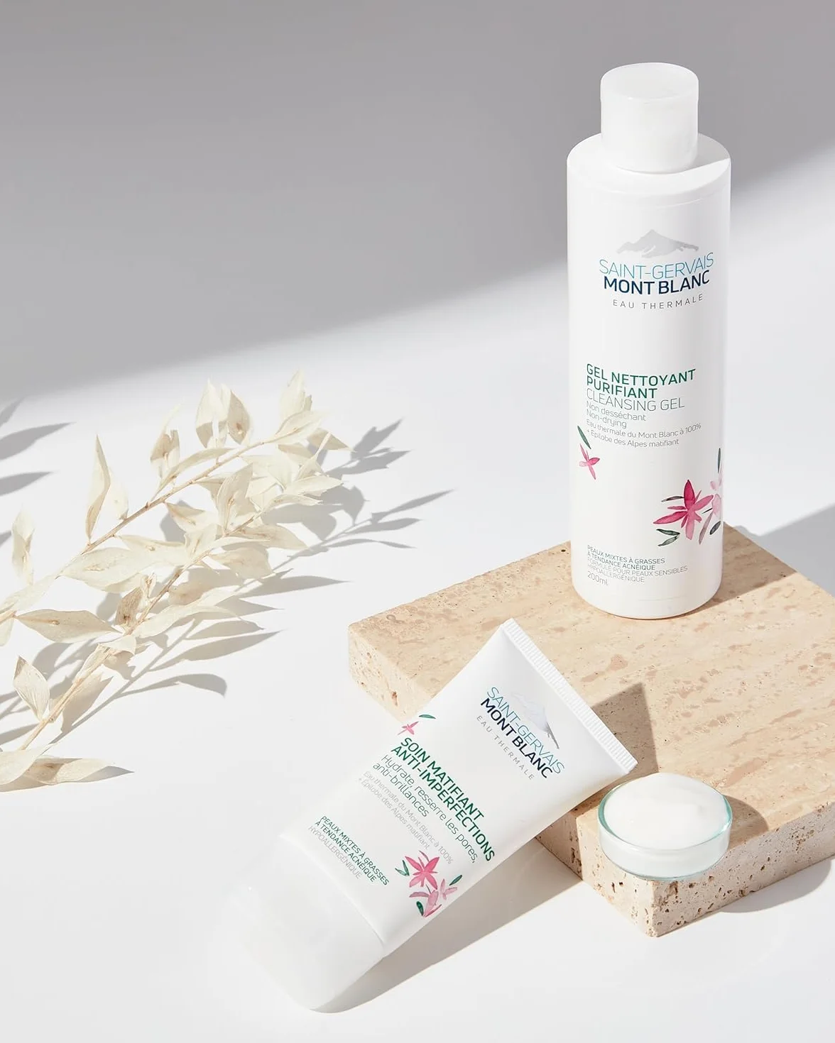 Saint Gervais Mont Blanc Gel Nettoyant Purifiant 200ML pour Peaux Mixtes à Grasses à l’Eau Thermale Zinc Acide Salicylique