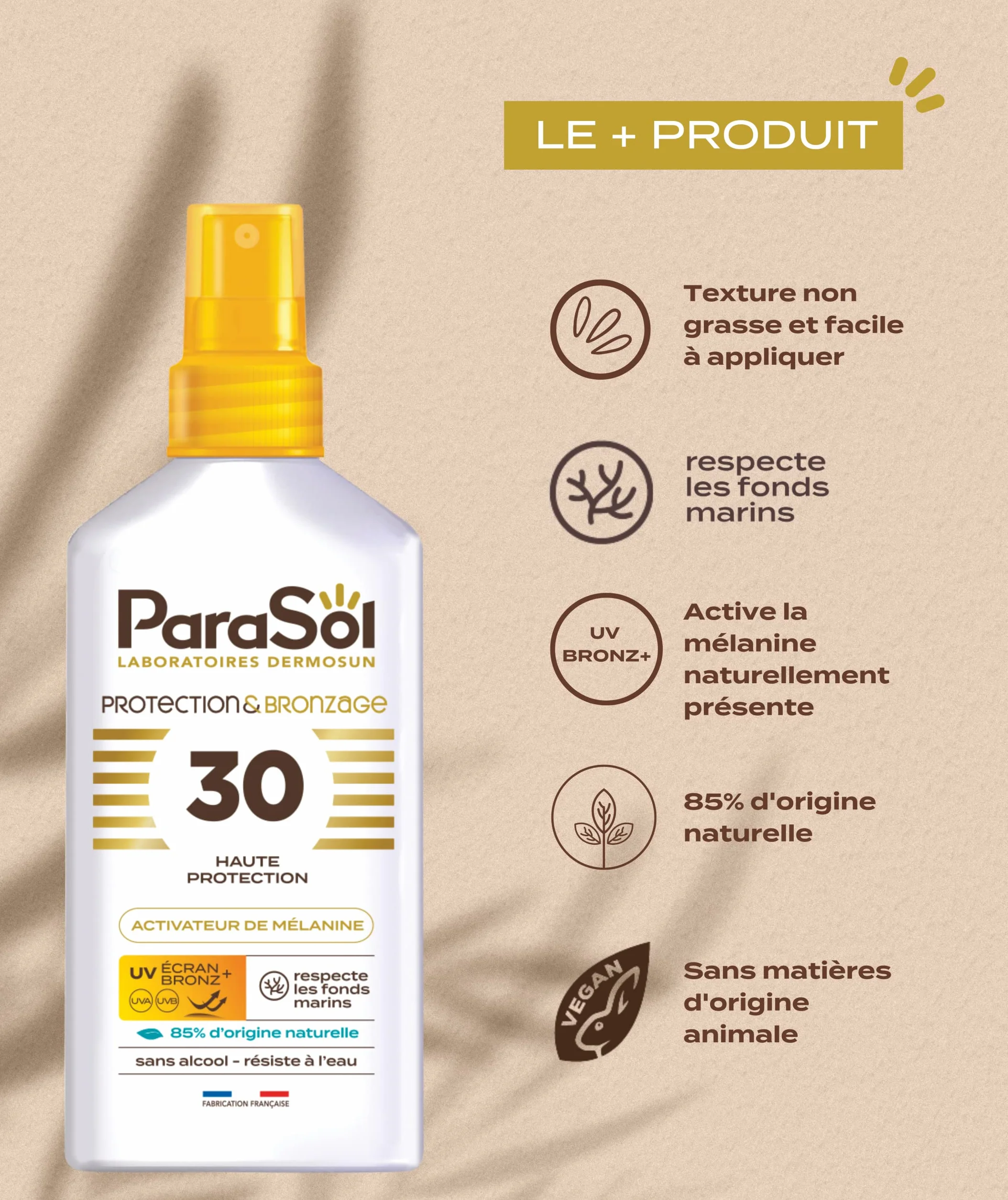 ParaSol Spray Bronzant Activateur de Mélanine 30 FPS Protection Bronzage