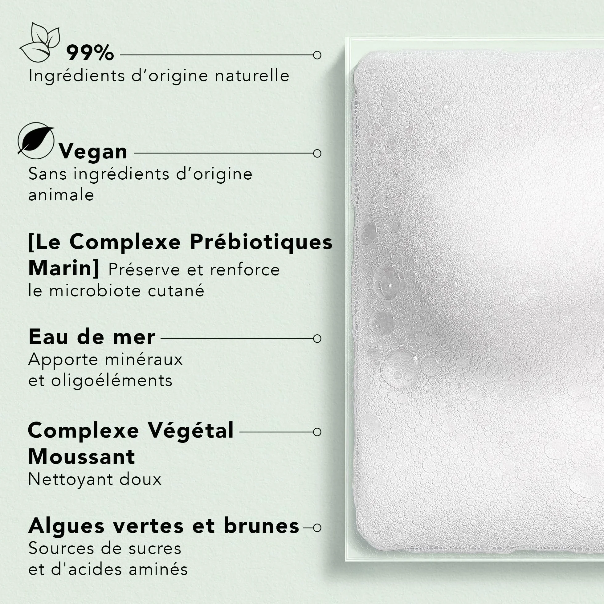 Lierac Mousse Nettoyante Visage Démaquillant Peaux Sensibles 98% Ingrédients Naturels Végan