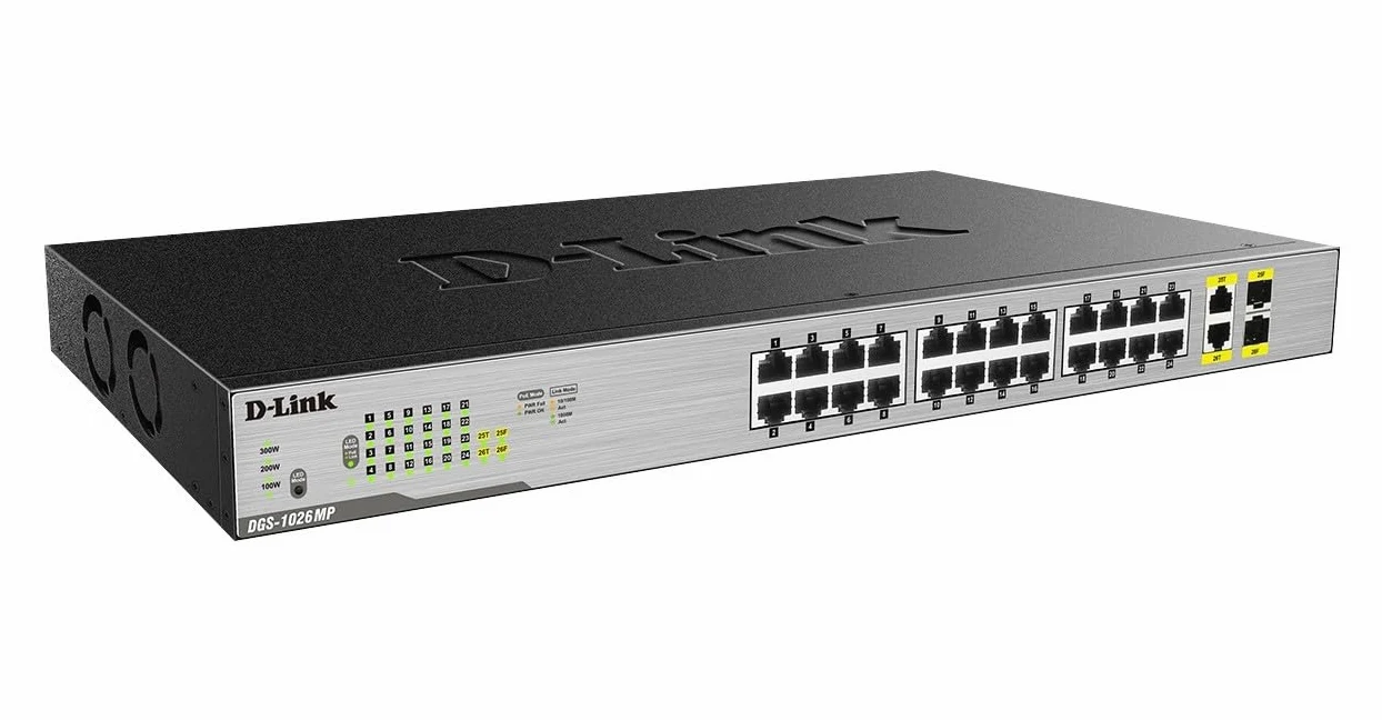 D-Link DGS-1026MP Switch Web Manageable 26 Ports Gigabit POE+ 10/100/1000mbps - Idéal pour Entreprise Administration et Réseaux Gérés