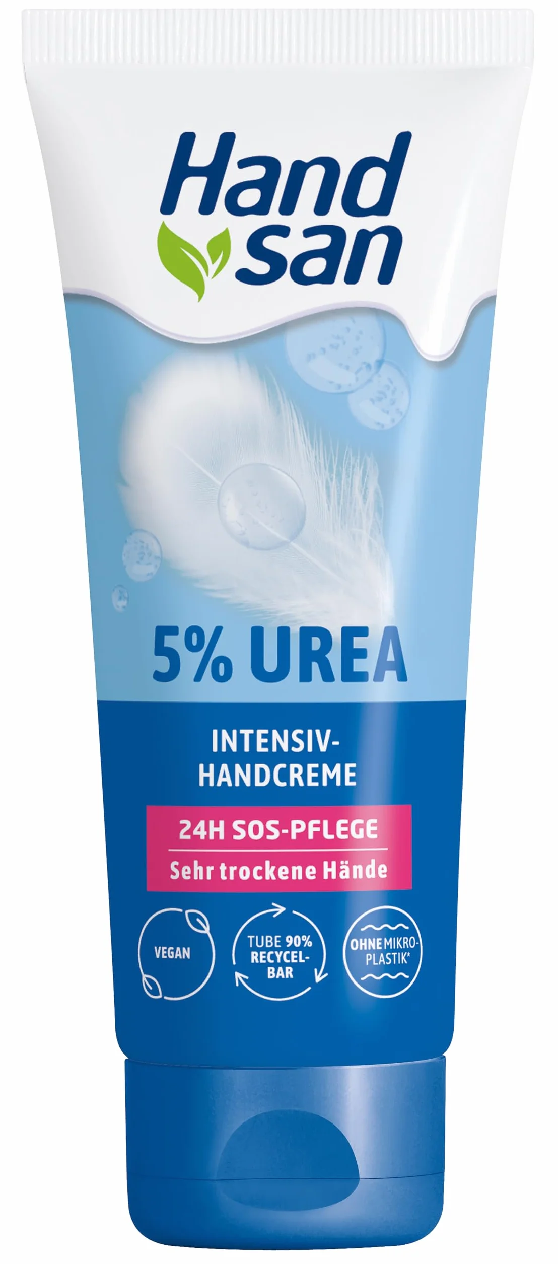Handsan Urea Crème intense pour les mains 5% urée 90 ml hydratante absorption rapide