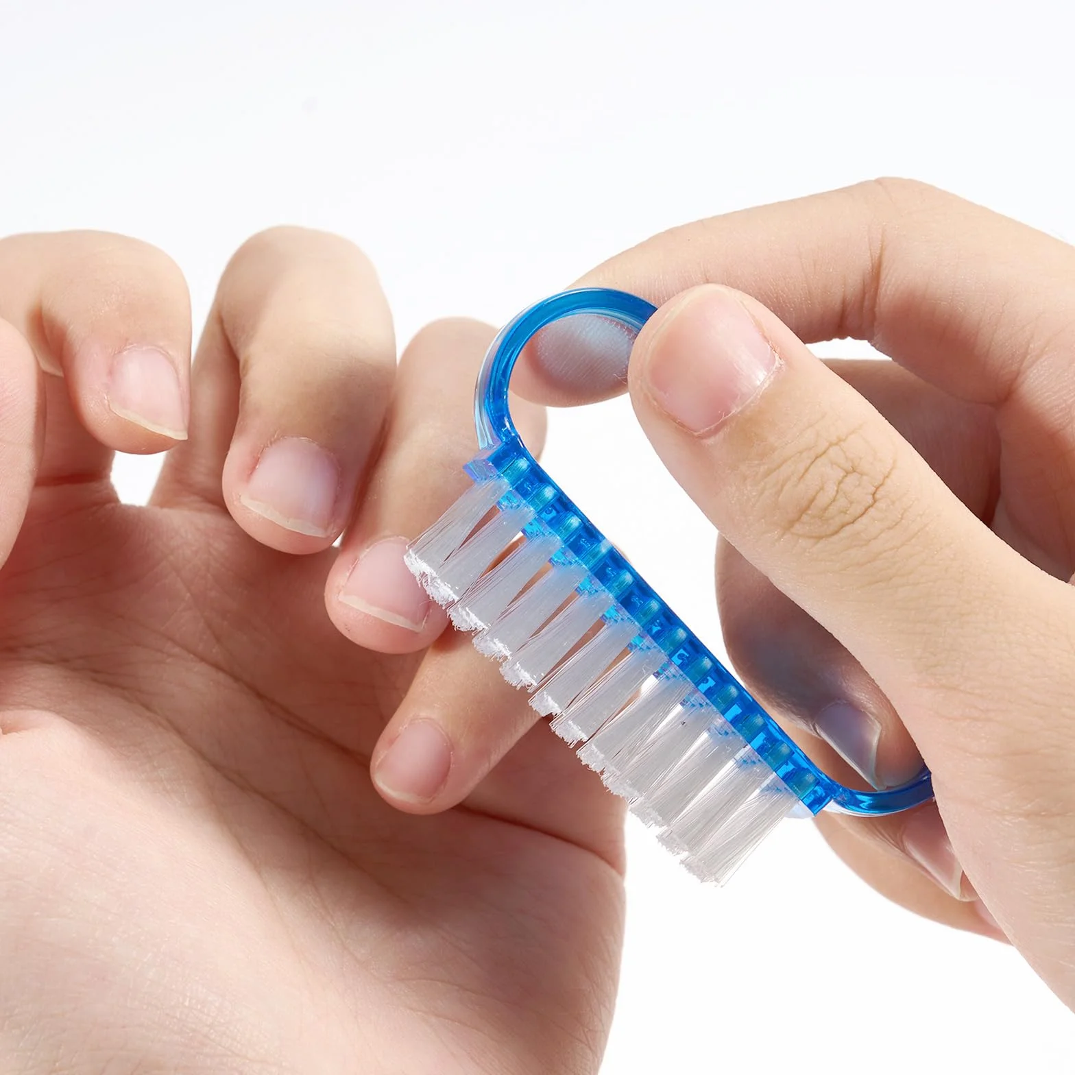 Brosse Ongle 4 Pièces Poignée Plastique Nettoyage Ongles Nail Art