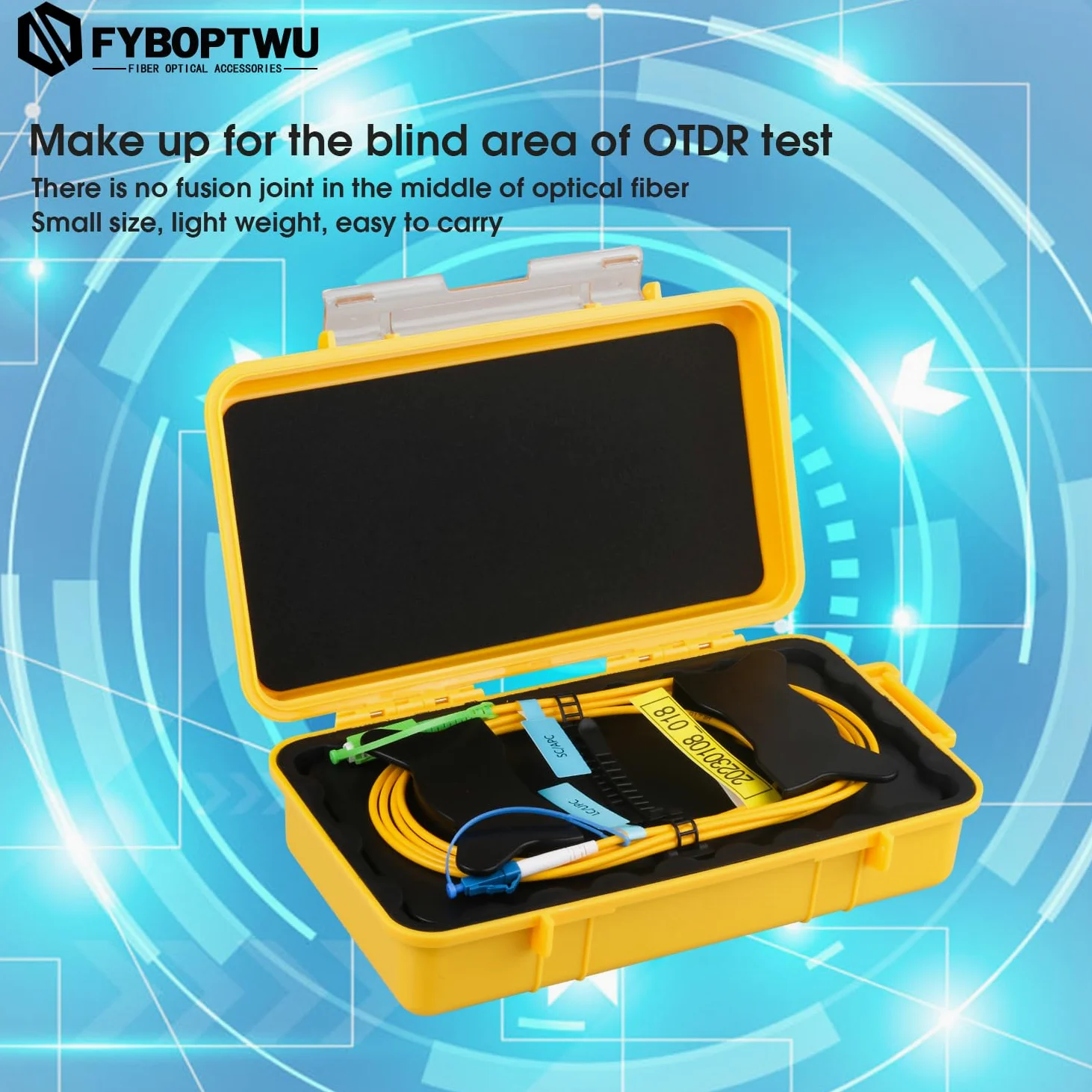 OTDR Launch Cable Box SC/APC-LC/UPC monomode SM (9/125) Extension Cord OTDR Dead Zone Eliminator Testeur de fibre optique (500 m)