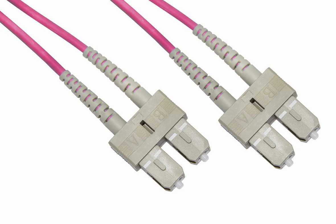 LINK Câble fibre optique multimode LSZH Duplex OM4 50/125, SC-SC, 50 m.