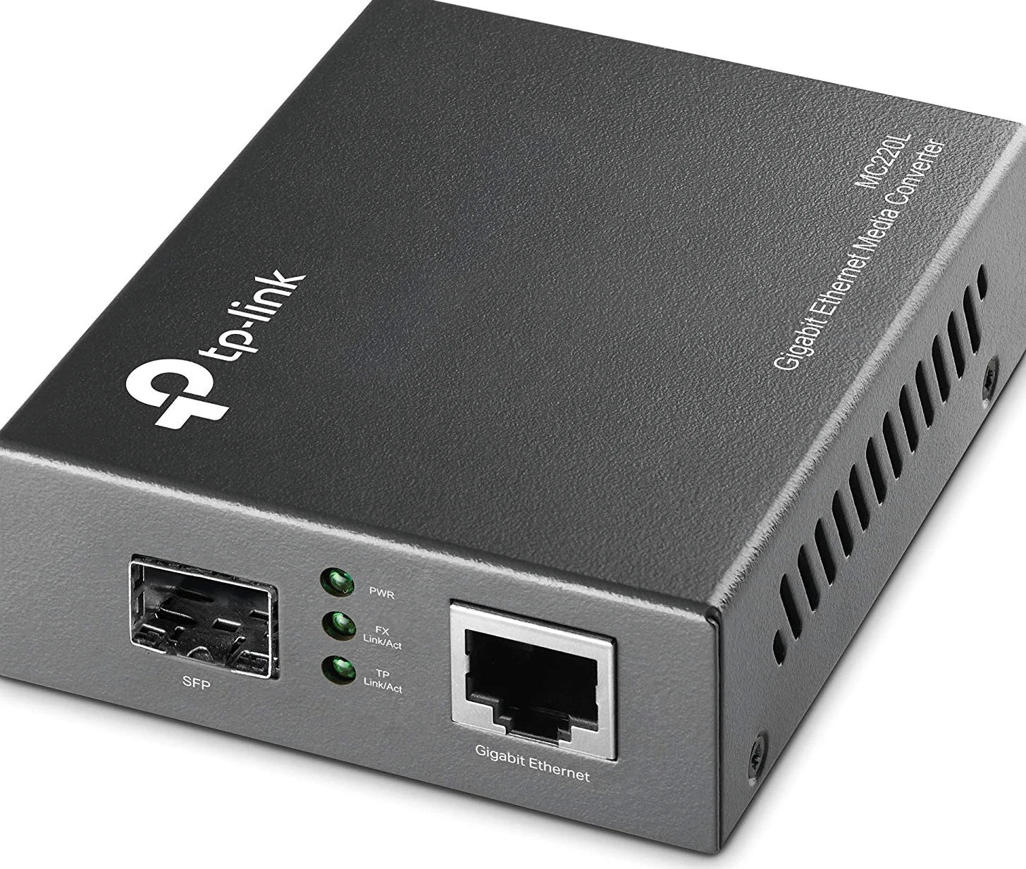 TP-Link MC200CM Convertisseur RJ45 Gigabit/Fibre Optique Multimode/ 850nm/ 0.55km, Noir & MC220L Convertisseur RJ45 Gigabit/Module mini-GBiC SFP Multimode-Monomode/0.55-10km, Noir
