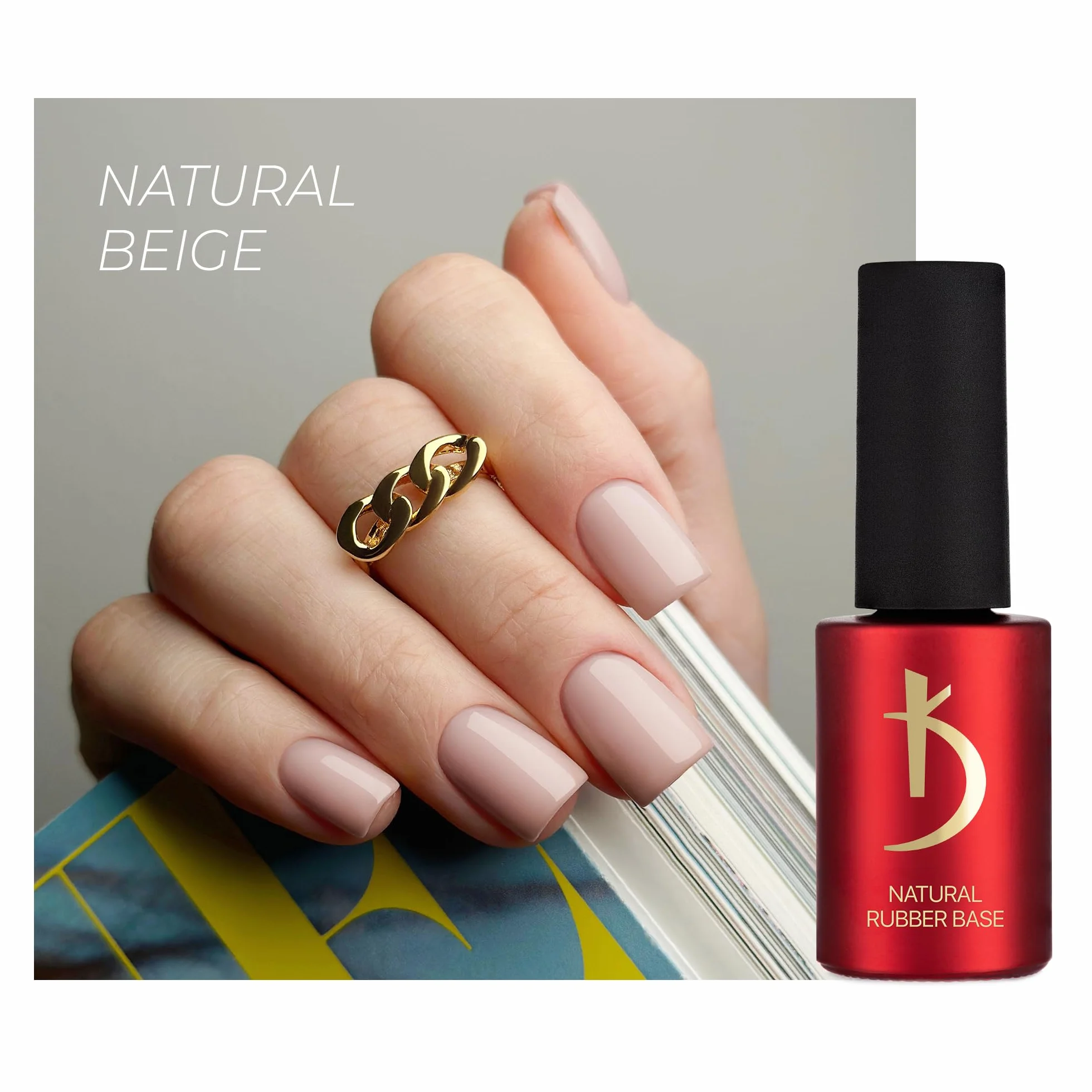 Kodi Professional Vernis Semi Permanent Natural Beige 7ml Gel UV Ongle Base Coat Rubber Nude LED