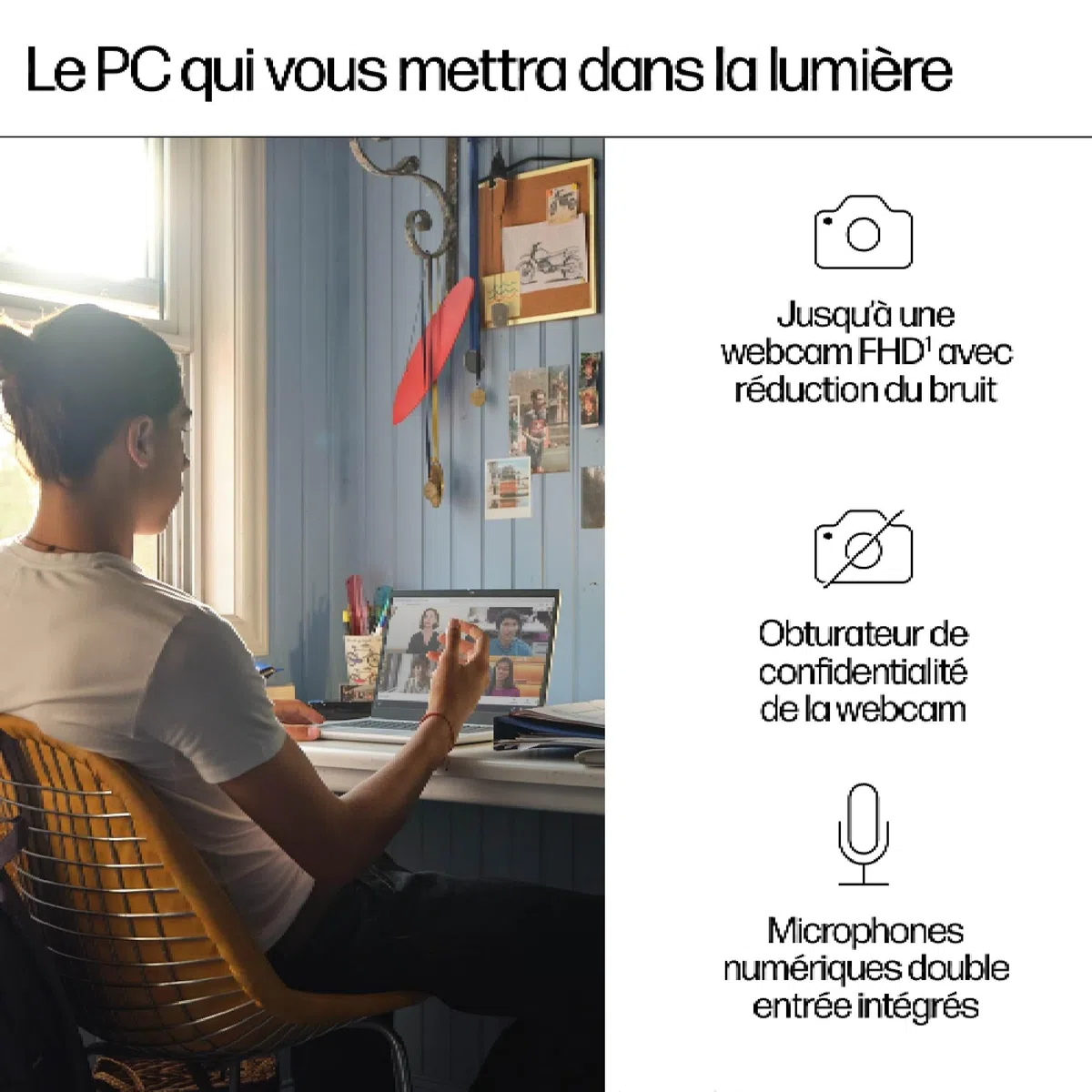 HP Chromebook 14a-nf0000sfx Ordinateur Portable 14" FHD IPS, PC Portable (Intel Processor N100, RAM 8 Go, SSD 128 Go, Intel UHD Graphics, Windows 11), Laptop Argent, Clavier AZERTY