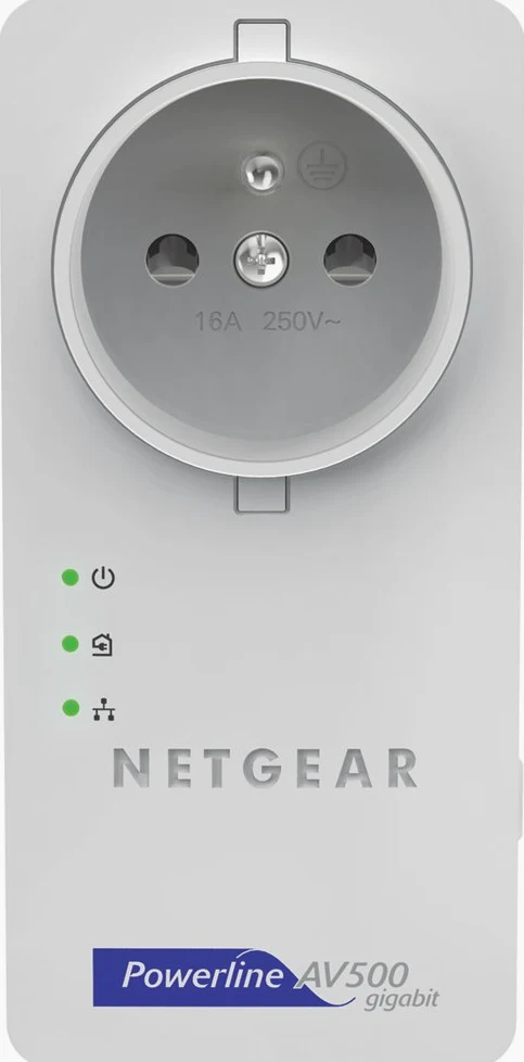 Netgear XAVB5601 Pack de 2 Adaptateurs CPL 500 Mégas Gigabit Prise Femelle, 2 Ports Gigabit.Compatible Box Internet, Périphériques et CPL Homeplug AV