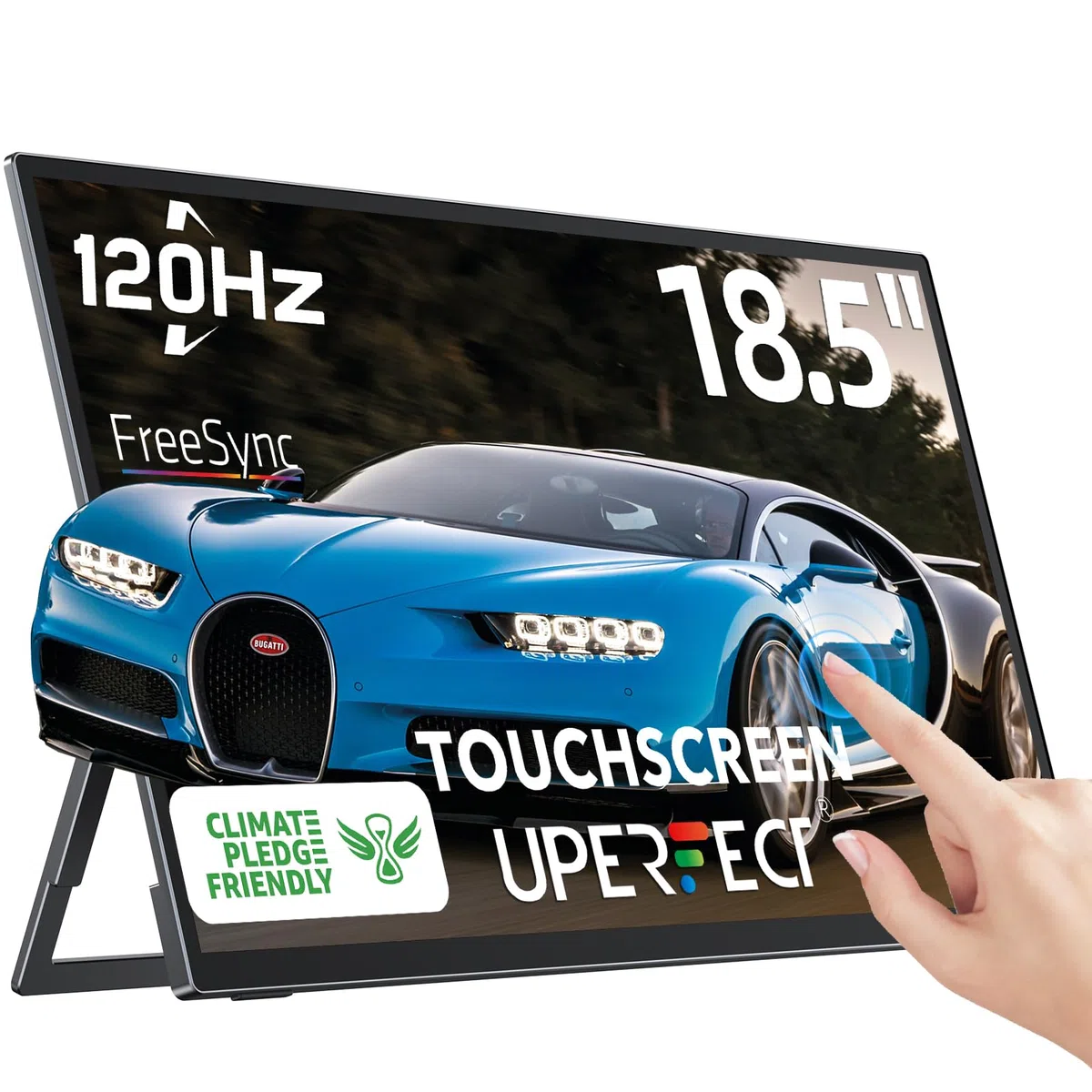 UPERFECT 18,5 Pouces 120Hz Tactile Écran Portable, Full HD 1080P 100% sRGB