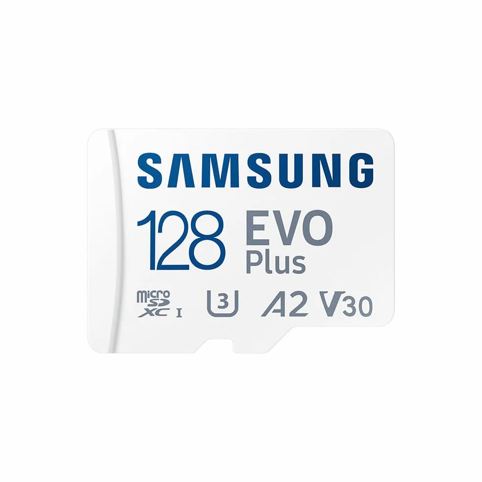 Carte MEMOIRE Samsung 128G Micro SD Evo Plus 2024 Adaptateur SD Classe 10 Lecture 160 Mo/s Ecriture 160 Mo/s