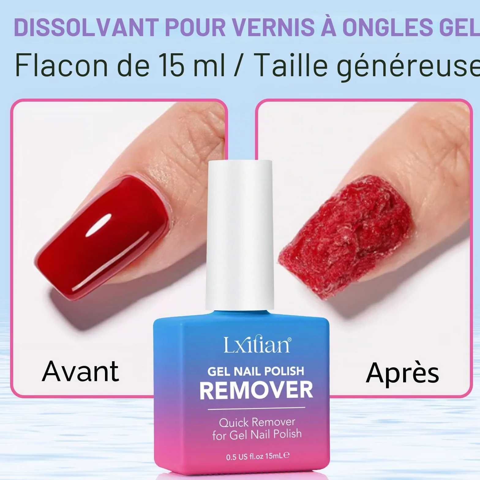 Dissolvant Vernis Semi Permanent, Remover à Ongles, Facile Sans Abîmer les Ongles