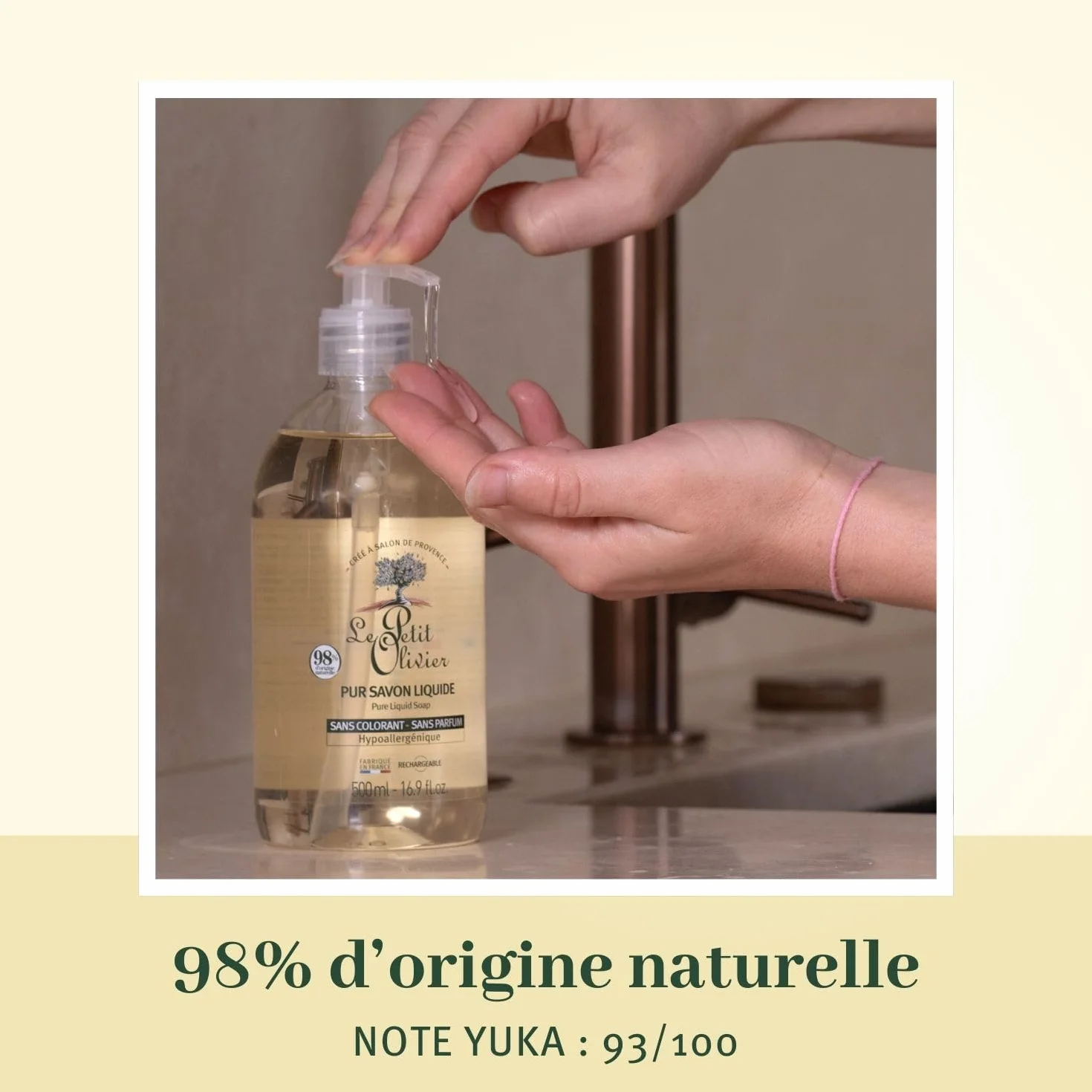 LE PETIT OLIVIER Pur Savon Liquide Hypoallergénique sans Parfum 500ml