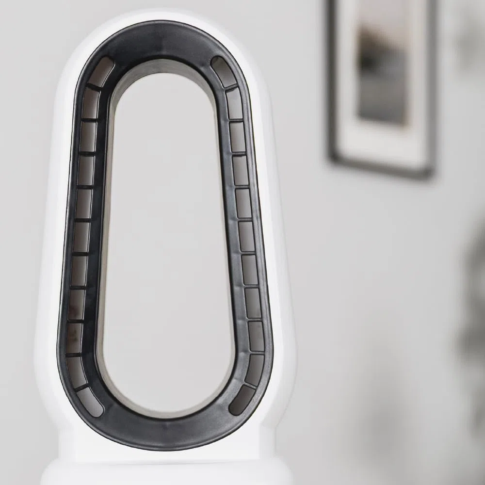 Ufesa Ventilateur de Table Sans Hélices Nara, Rechargeable, 10W, USB-C, 3 Vitesses, Écran LED, Batterie 2200 mAh, Utilisation avec ou sans Câble, Recharge Rapide, Compact