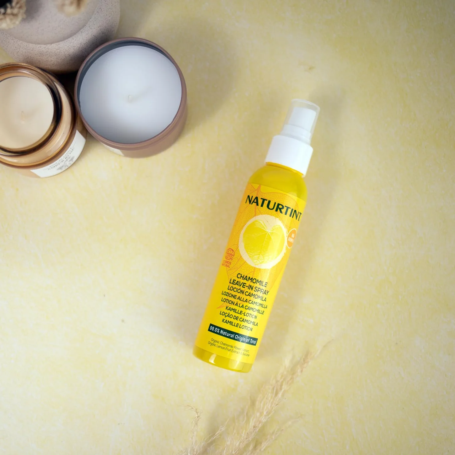 Naturtint Loción de Camomila Aclara Cabello Reflejos Dorados Protector Solar ECOCERT 99,5% Ingredientes Naturales 125ml