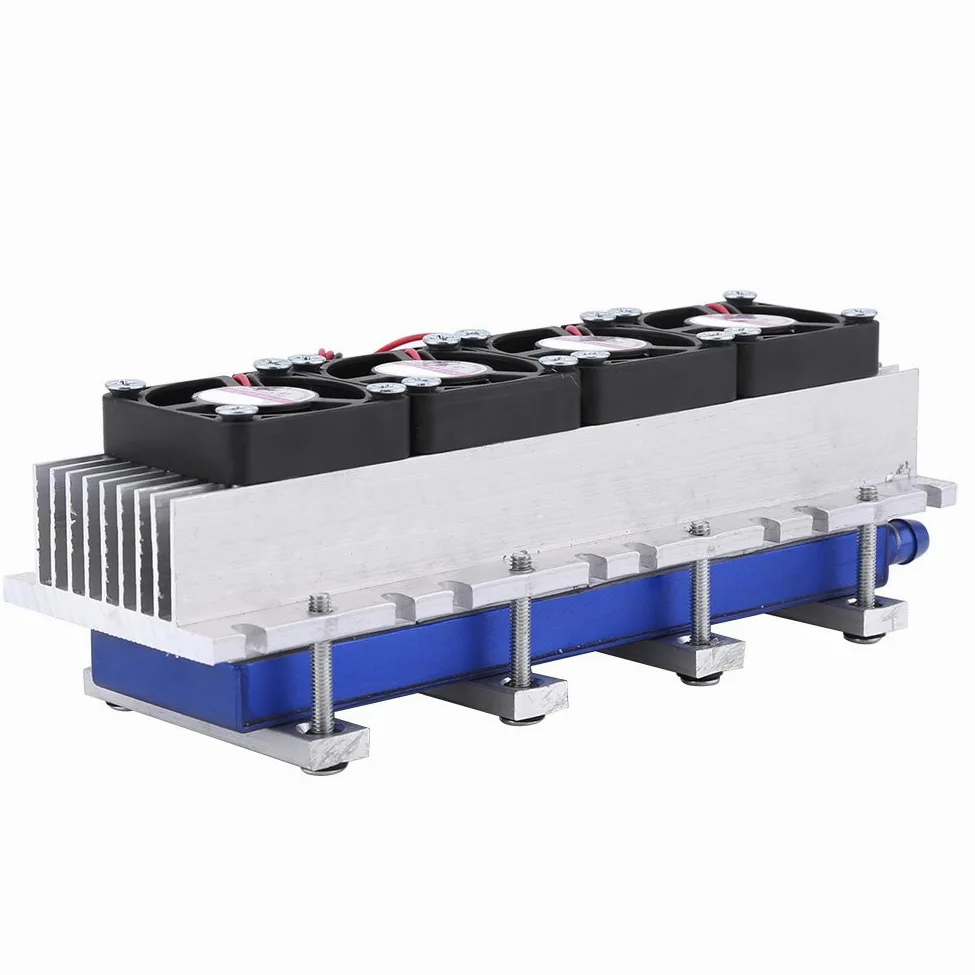 Refroidisseur Semi Conducteur 288W pour Aquarium Piscine Appareils Equipements Thermostatique Air Eau Refroidissement Sans Prise 4 Ventilateurs DIY