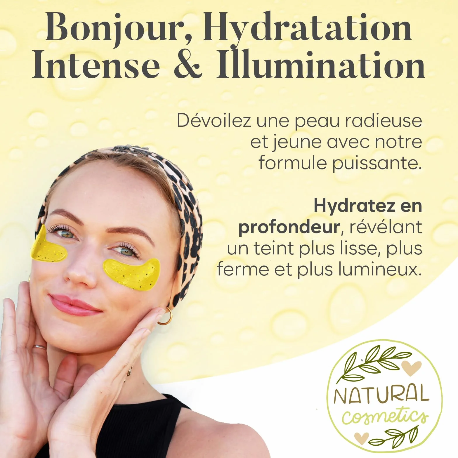 Patch Yeux Anti Cernes Caféine Collagène Acide Hyaluronique 30 Paires Hydratation Poches