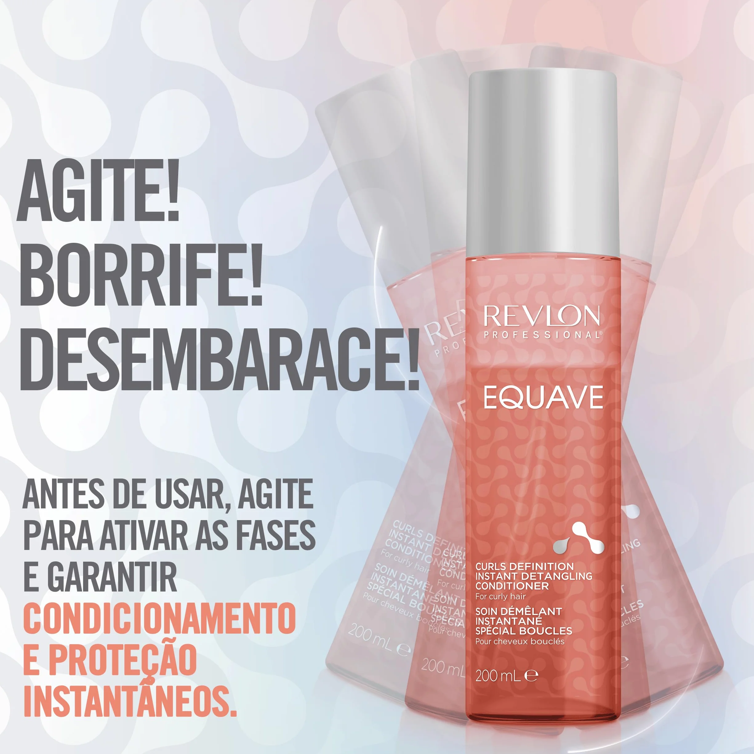 Revlon Professional Equave Soin Démêlant Bi-Phase Activateur de Boucles Cheveux Bouclés 200ML