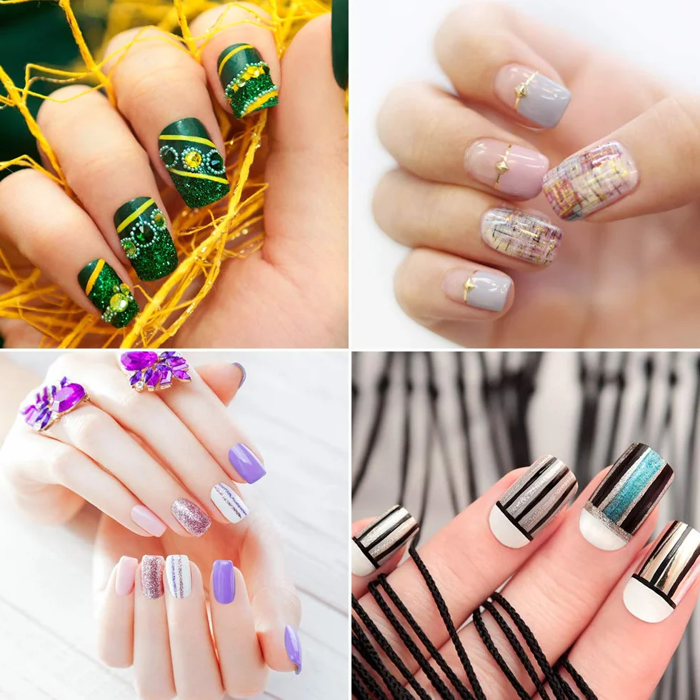 Dadabig 60PCS Nail Art Stripes Sticker Autocollant Fil Striping Tape Bande Manucure Rouleau à Ongles Ruban