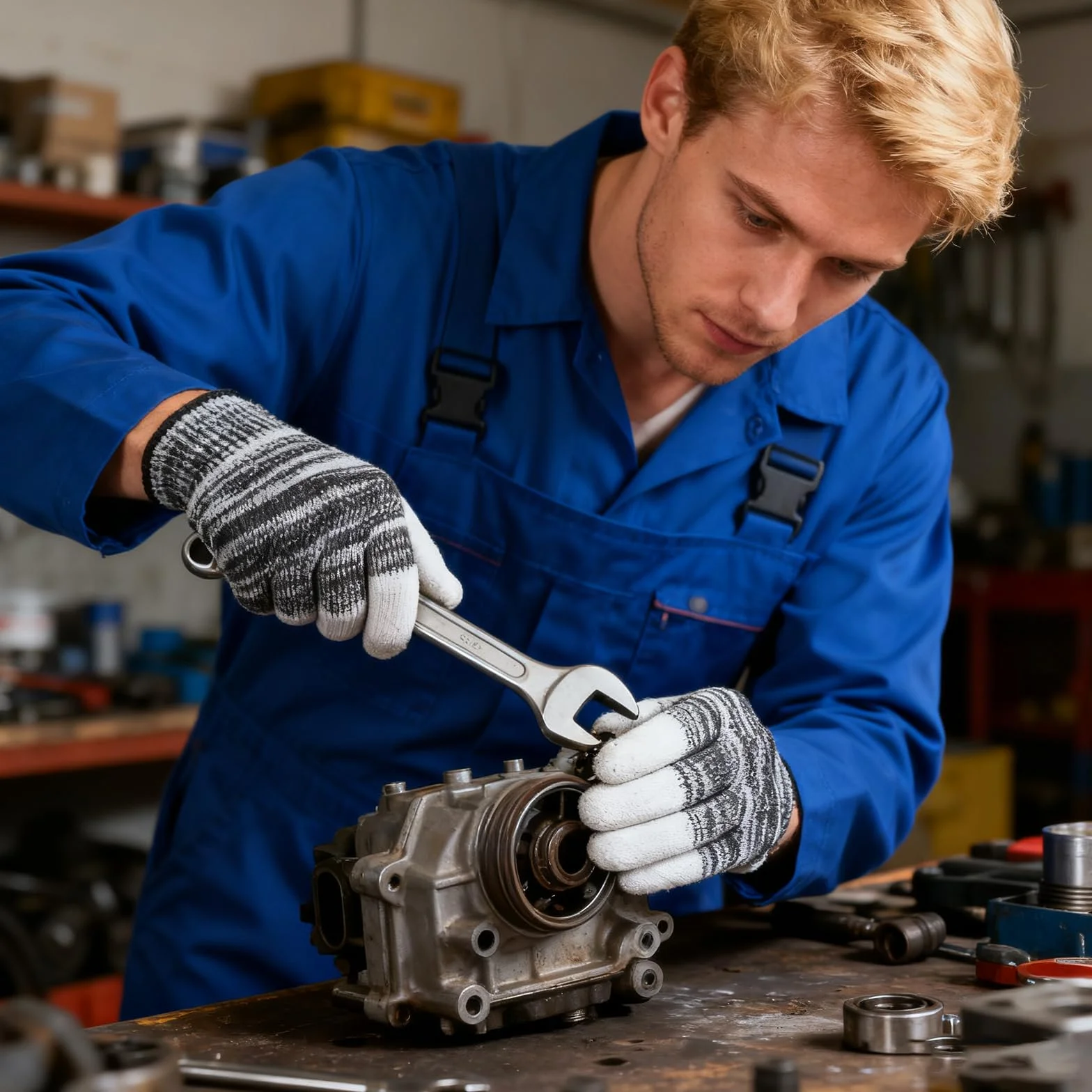 Gants Thermiques Résistants à la Chaleur avec Doigts en Silicone, Protection Coiffure Anti-Chaleur Fer à Boucler Lisseur Bigoudis 4 Barrettes