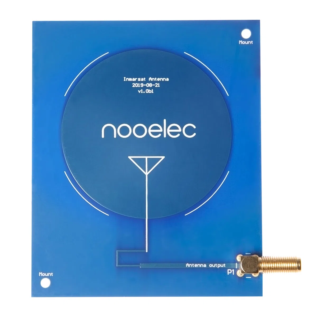 Ensemble de Réception Inmarsat Actif Nooelec - Comprend Un Module LNA et Filtre, Une Antenne Patch à Gain élevé (3,5dBi) 1550MHz, des Câbles, des Adaptateurs, et Un Bloc DC SMA