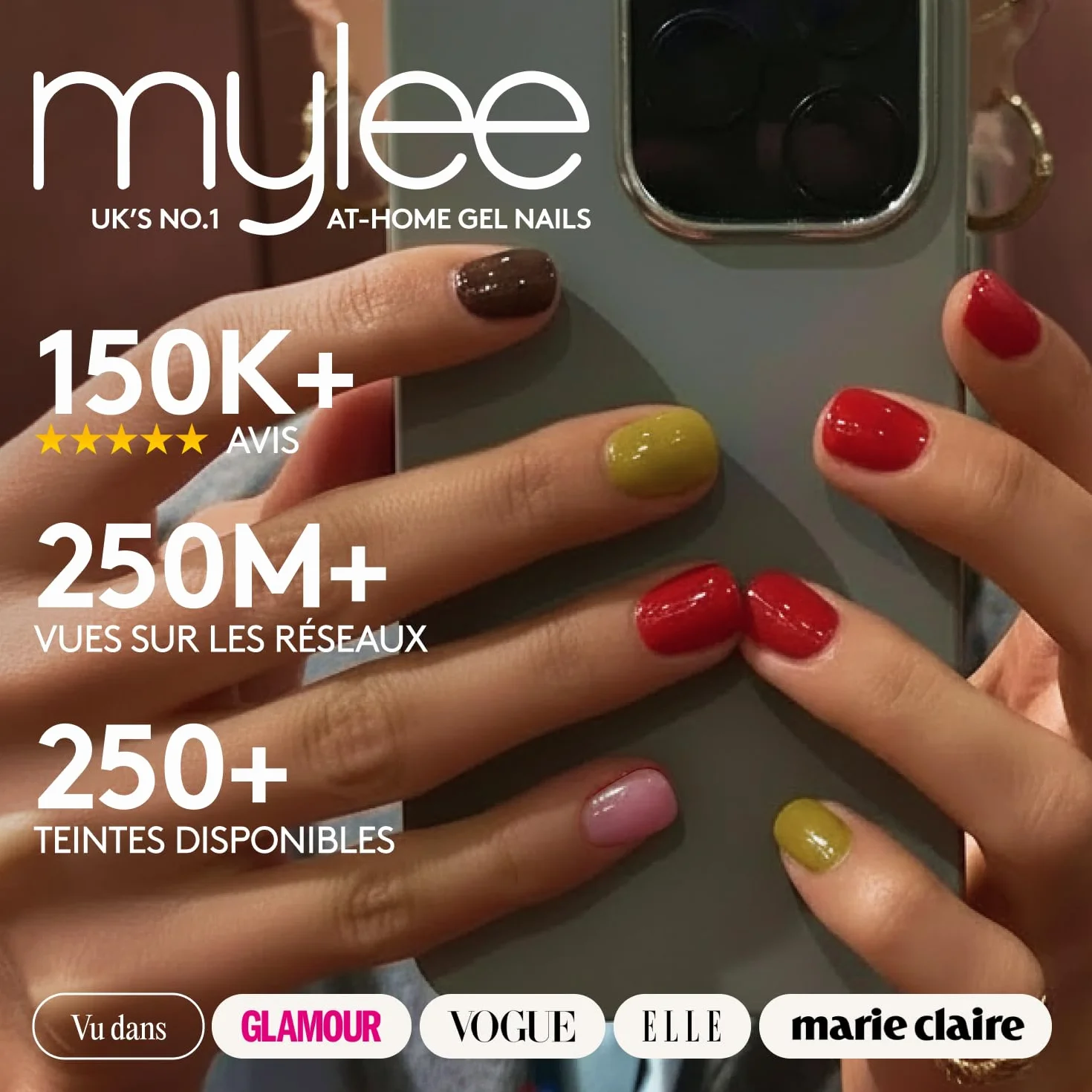 Mylee Vernis à Ongles Gel Semipermanent 8ml Summer Sunset UV LED Nail Art Manucure Pédicure Durable