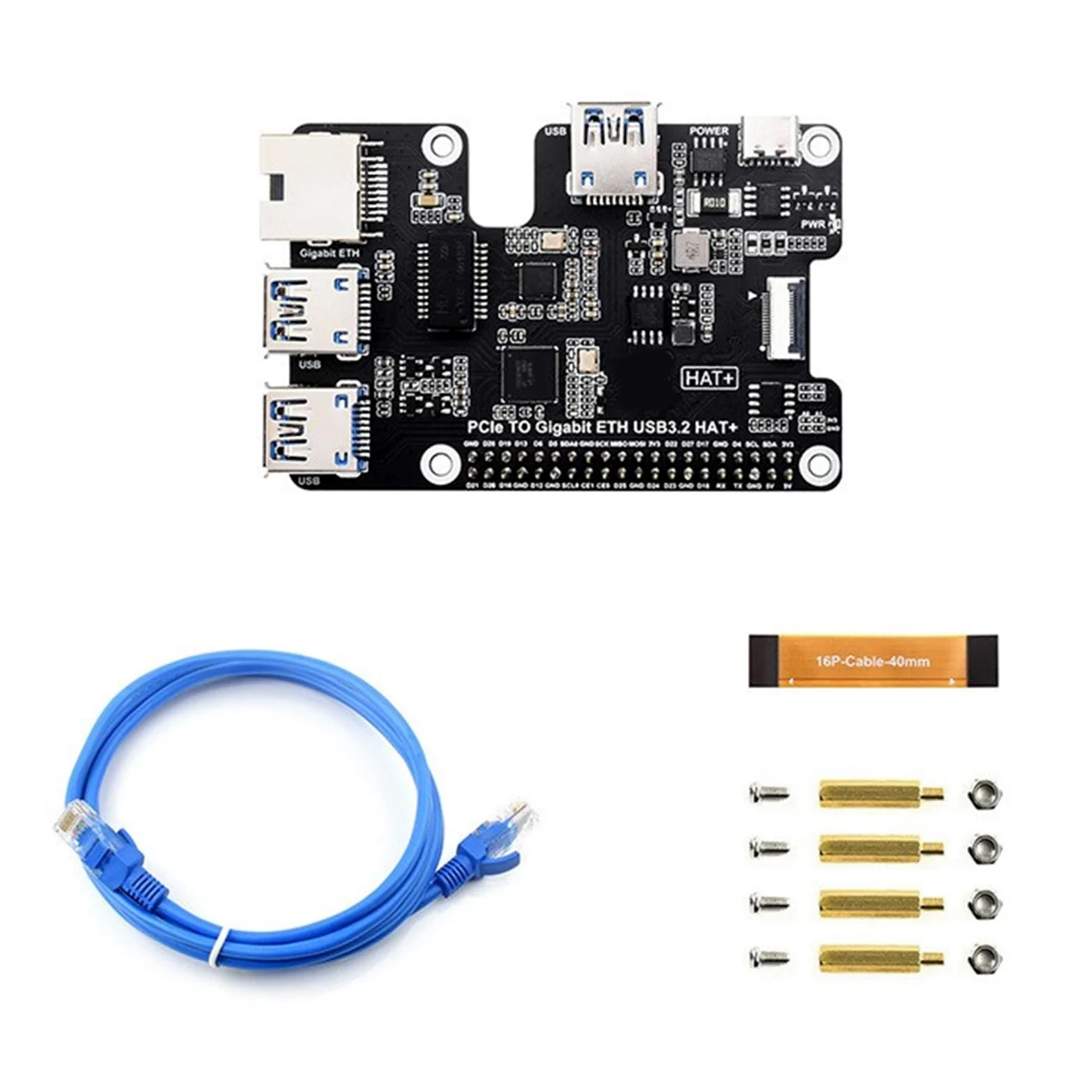 Carte d ' Extension PCIe USB 3.2 Gen1 Rapide avec Adaptateur Ethernet Gigabit intégré Puce RTL8153B pour des Vitesses de données supérieures Adaptateur PCIE sur Panneau