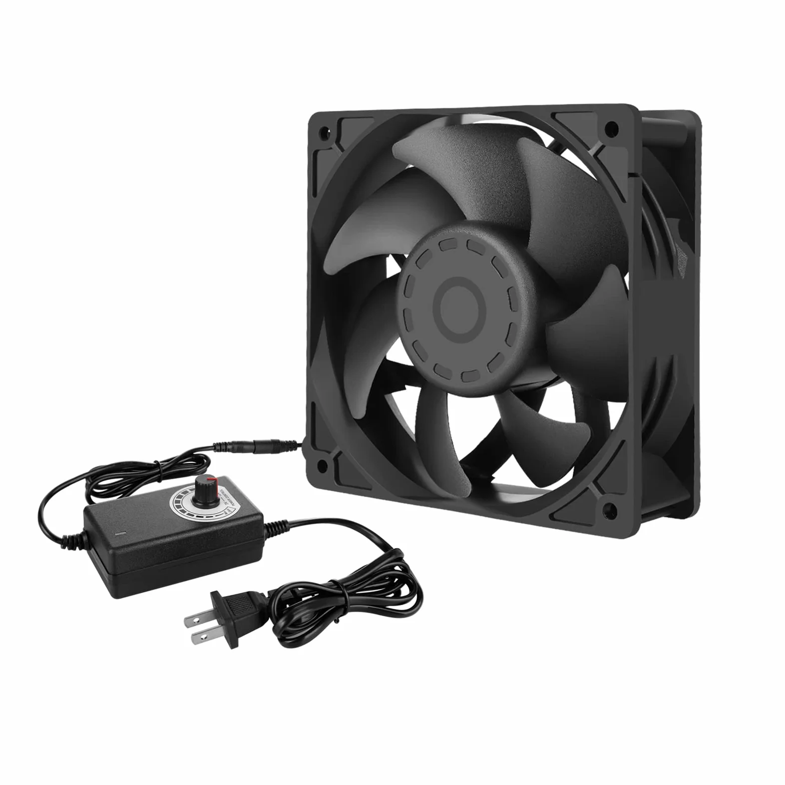 Ventilateur d'ordinateur haute CFM 120 mm x 38 mm 110 V 220 V AC à vitesse variable pour récepteur Xbox DVR PlayStation Mining Rig Case Serveur Tente de culture Station de travail GPU