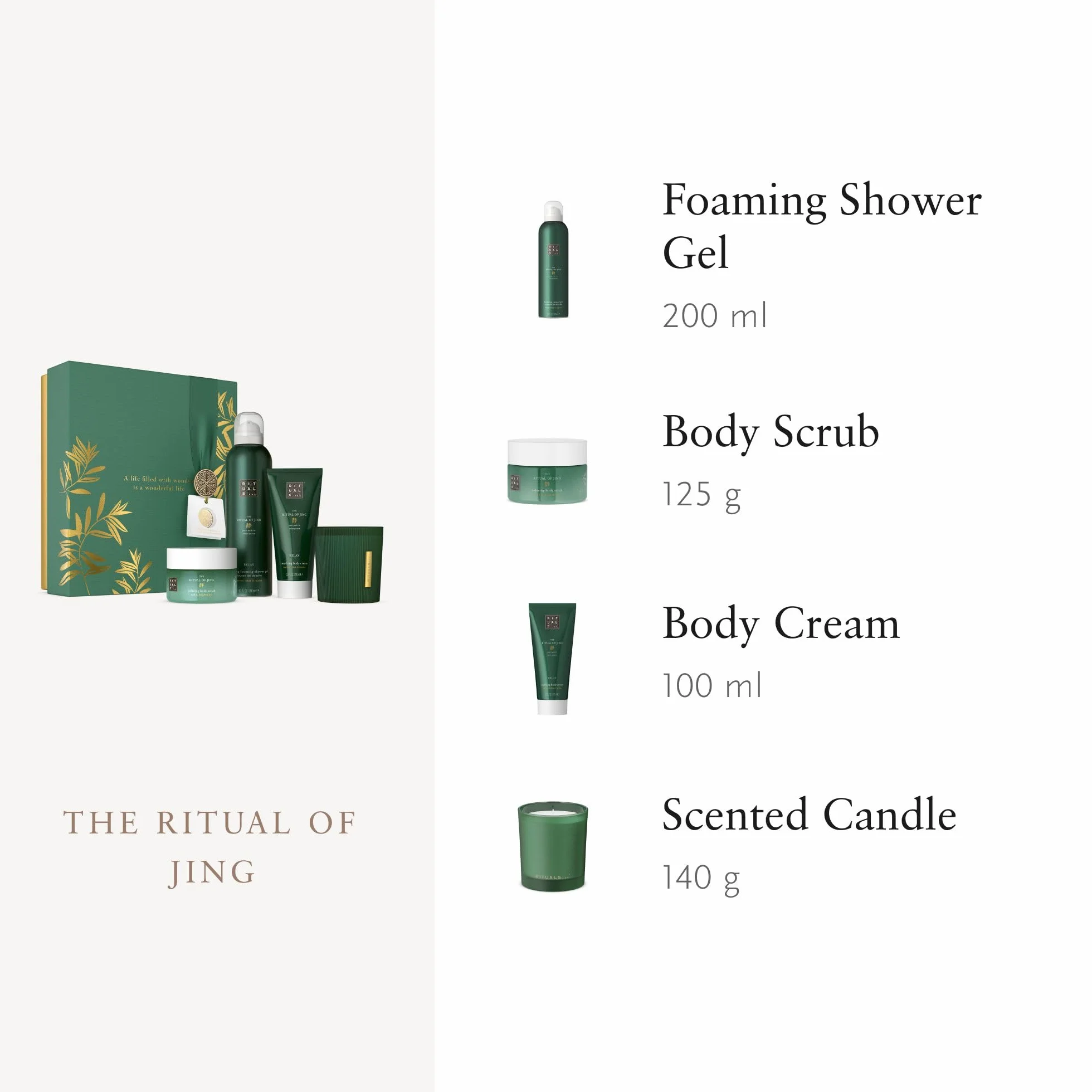 RITUALS Coffret cadeau The Ritual of Jing taille intermédiaire - Boîte cadeau bain fleur de lotus jujube