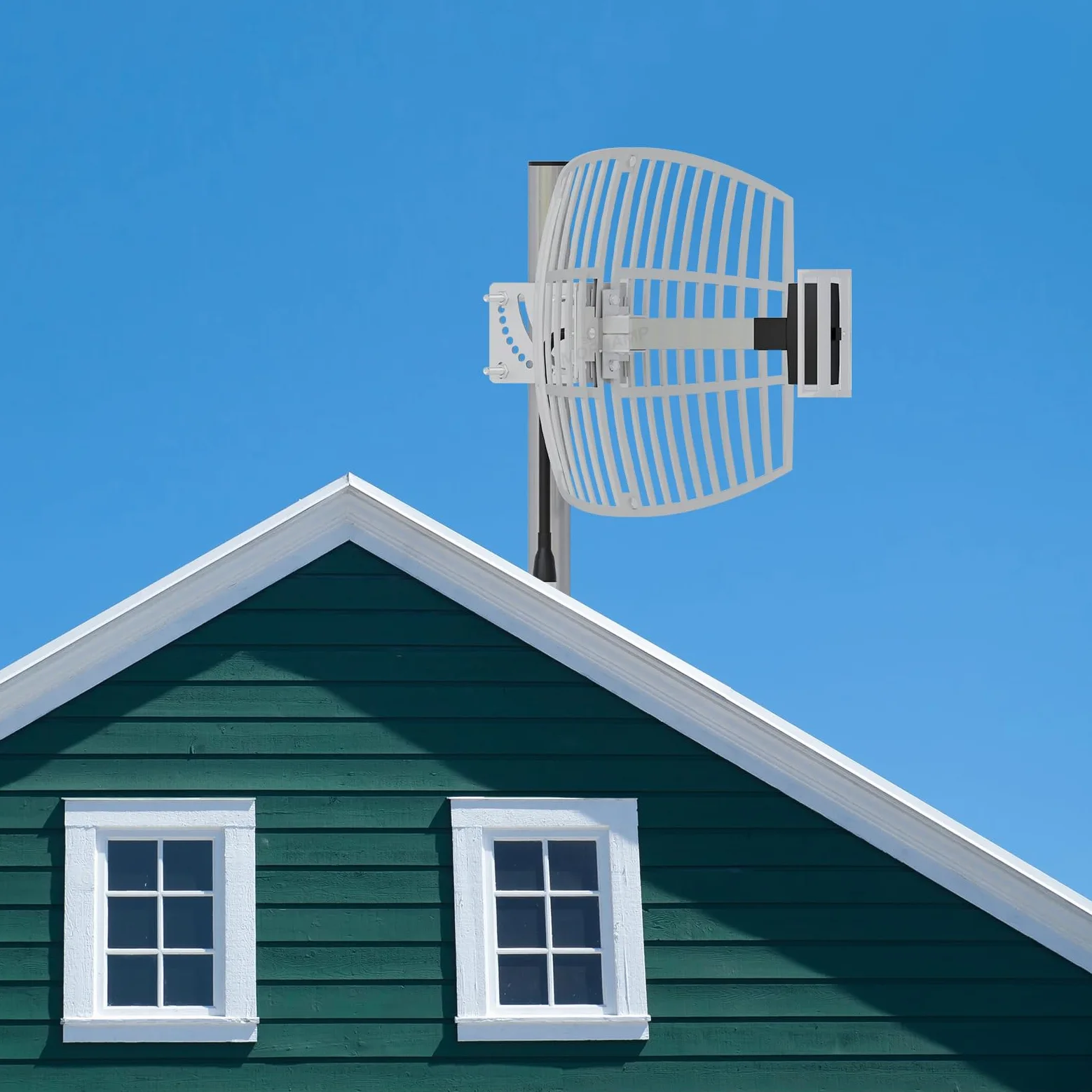 Antenne WiFi Externe 2,4 GHz, Gain 17 dBi - Réception Longue Distance jusqu'à 10 km, résistante aux intempéries, avec câble à Faible Perte de 10 m, Compatible SMA et RP-SMA