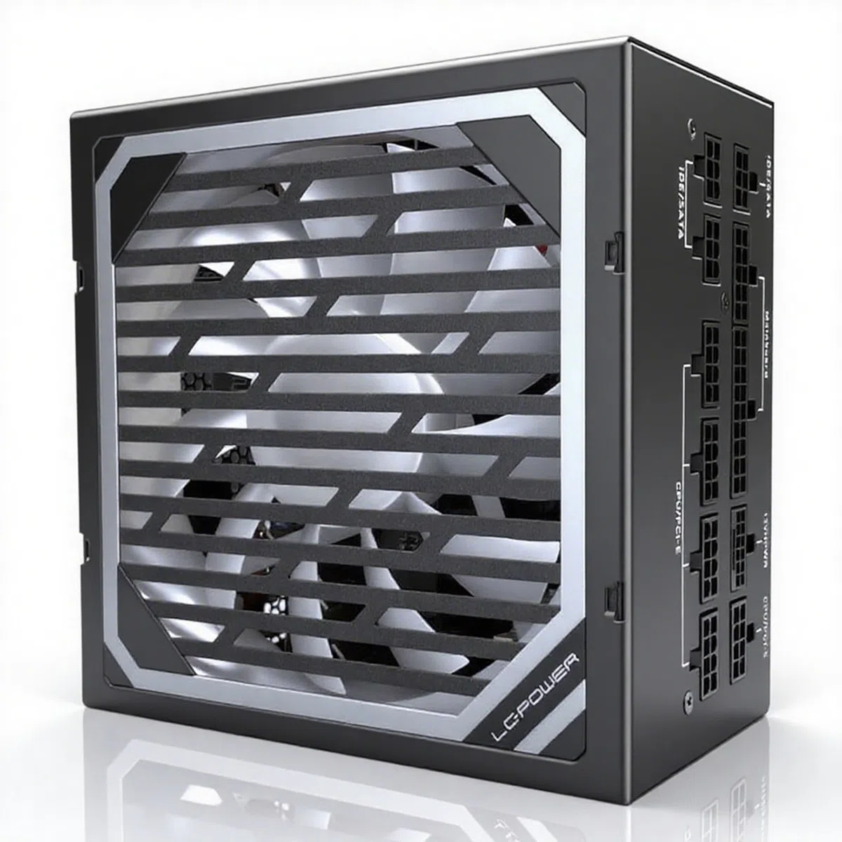 LC-POWER 750W Alimentation PC Modulaire, 80 Plus Gold Certifié, PSU ATX 3.1, Ventilateur 135mm Silencieux, Full Modulaire, Câbles Plats, Protections Complètes