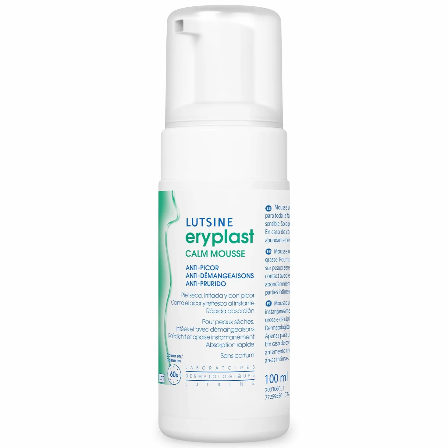 Eryplast CALM Mousse anti-démangeaisons 100ml apaise peaux sensibles irritées