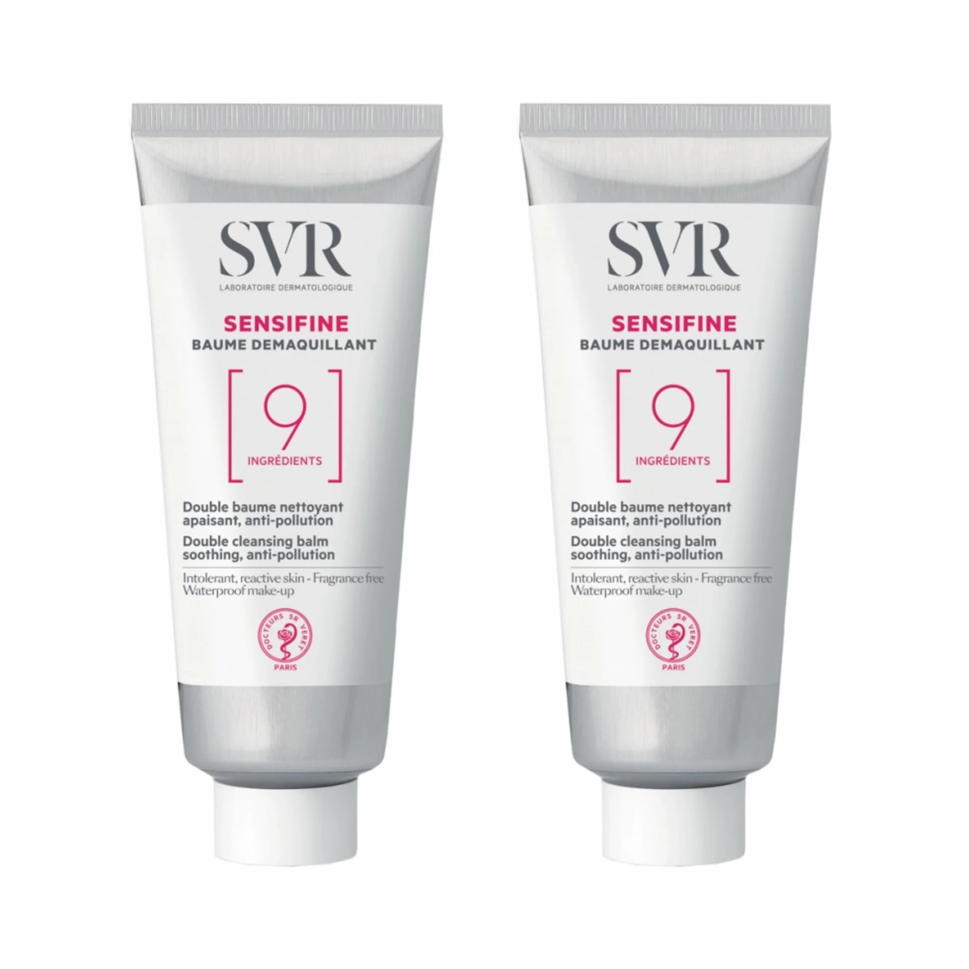 Sensifine Baume Démaquillant 9 Ingrédients Waterproof Peaux Sensibles Lot de 2x100g