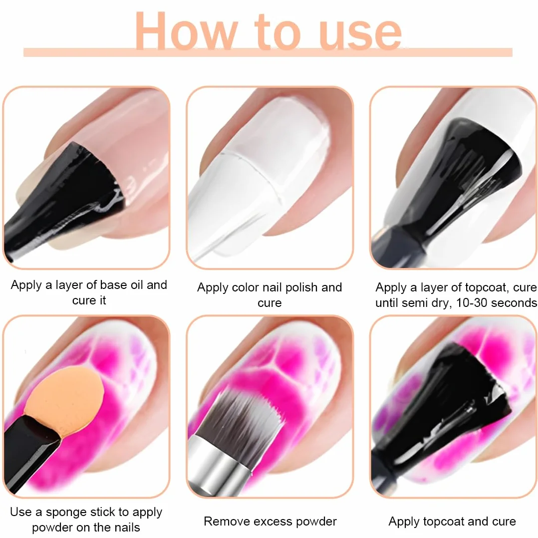 YUZNA 40 Couleurs Poudre à Ongles Pigmentée, Pailletée pour Nail Art, DIY Ongles, avec 10 Pinceaux