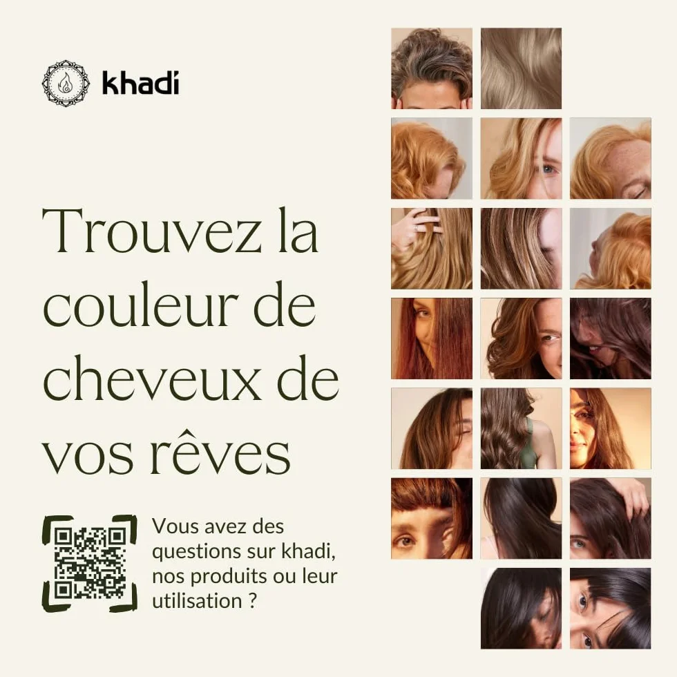 Khadi BRUN FONCÉ Coloration végétale 100% naturelle 100 g