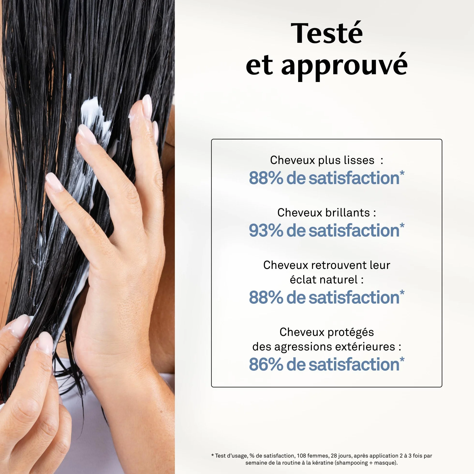 LUXEOL Masque Kératine 200 ml Cheveux renforcés réparés Sans silicones Fabriqué en France