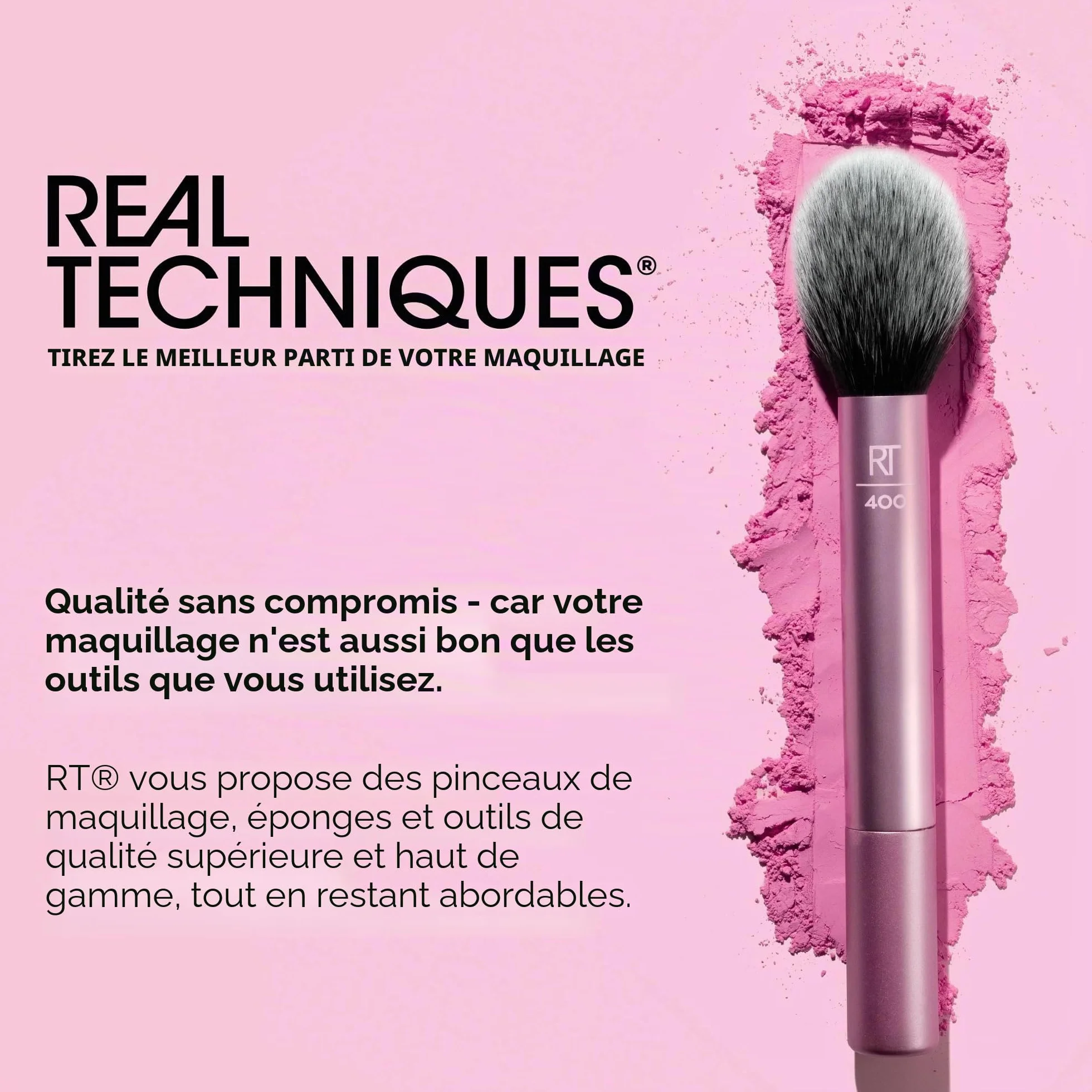 Real Techniques Kit de mini-pinceaux Travel Fantasy, 11 pièces, pinceaux maquillage fard à paupières surligneur contour