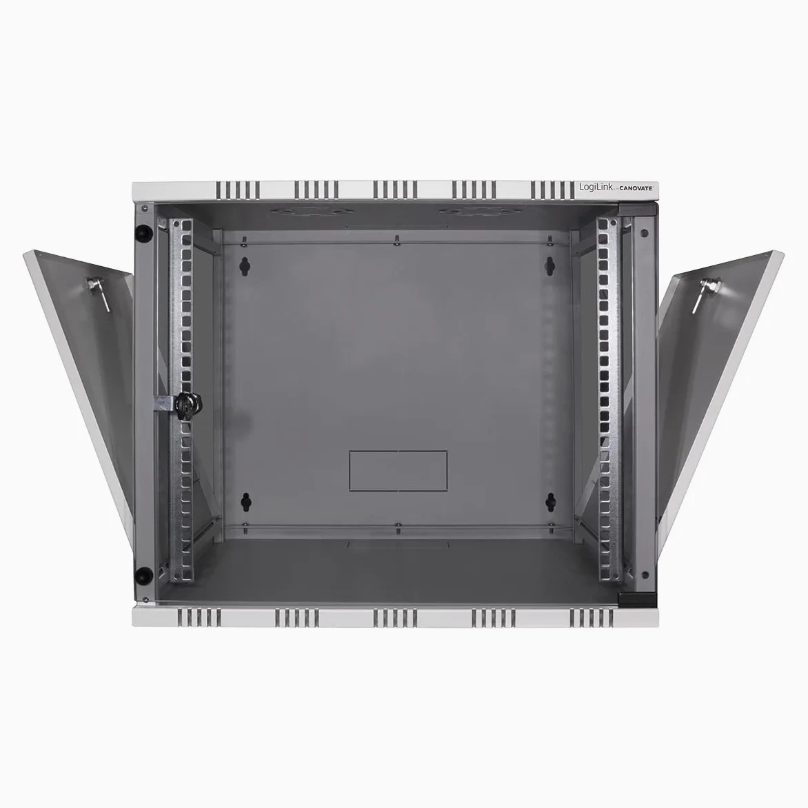 LogiLink W09A40G Rack monté sur le mur 9U 50kg Blanc étagère - Étagères (50 kg, Rack monté sur le mur, 9U, Blanc, 48,3 cm (19"), Acier)